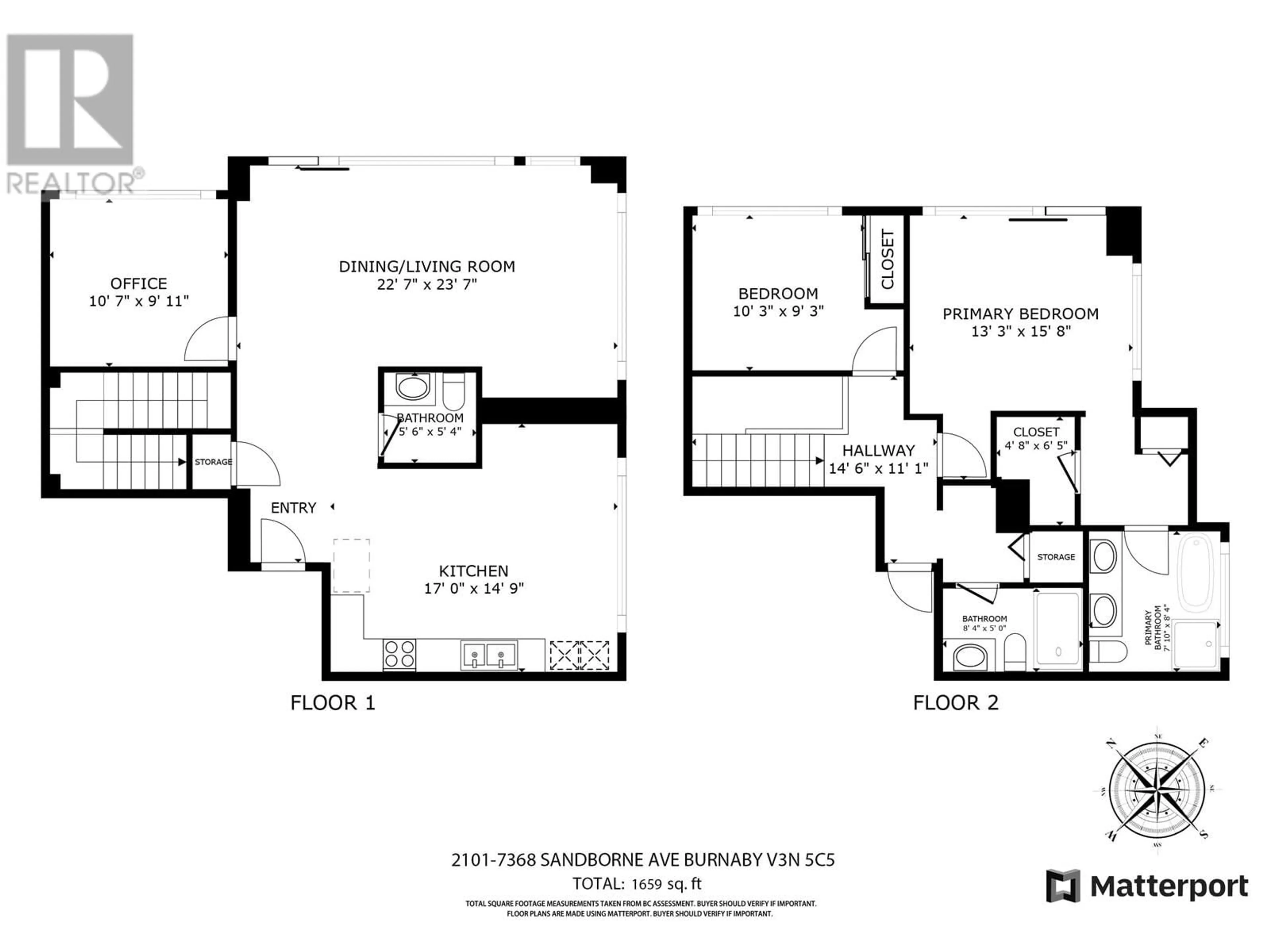 Floor plan for 2101 7368 SANDBORNE AVENUE, Burnaby British Columbia V3N5C5