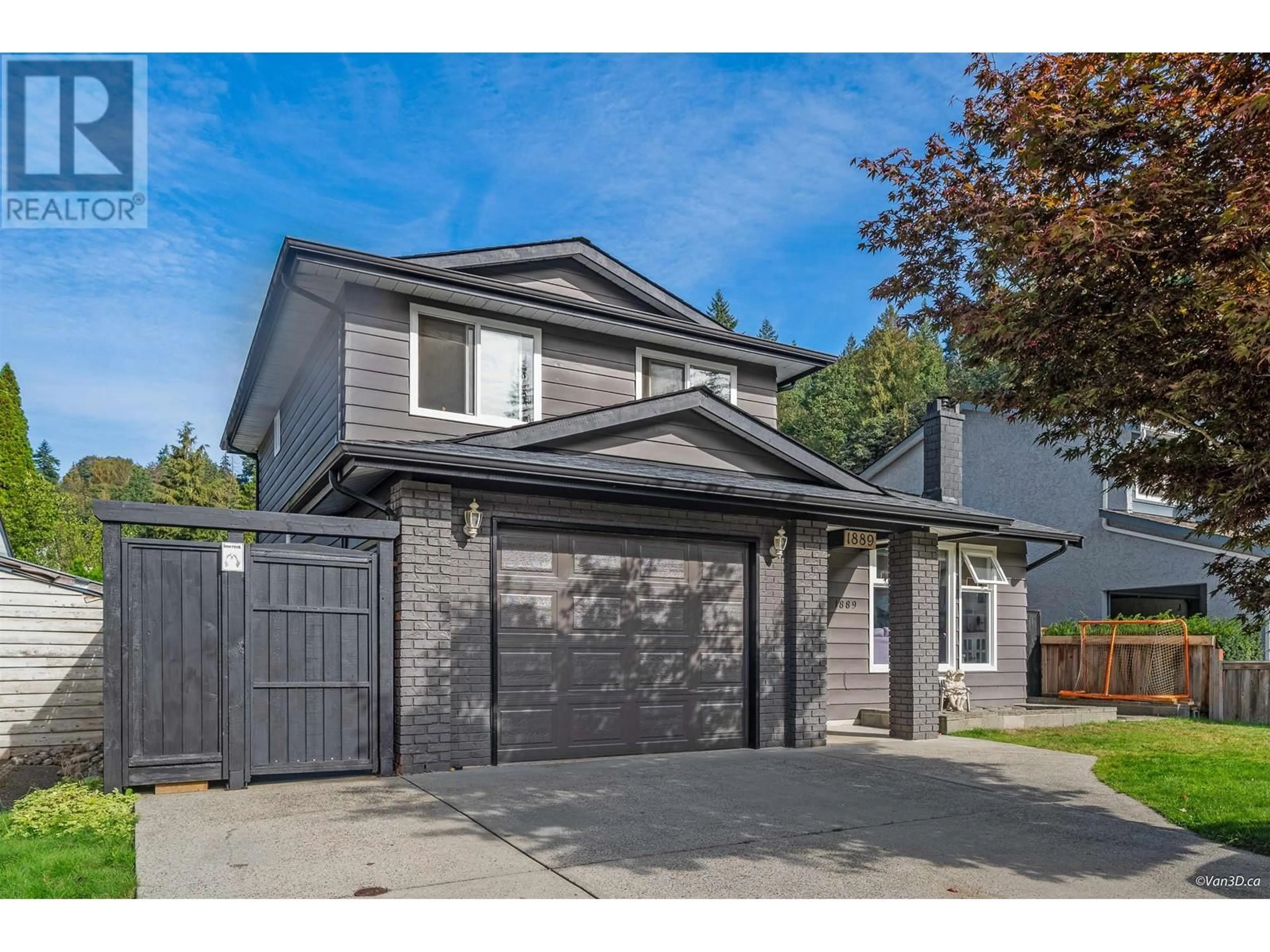 Frontside or backside of a home, the fenced backyard for 1889 BLUFF WAY, Coquitlam British Columbia V3E1J3