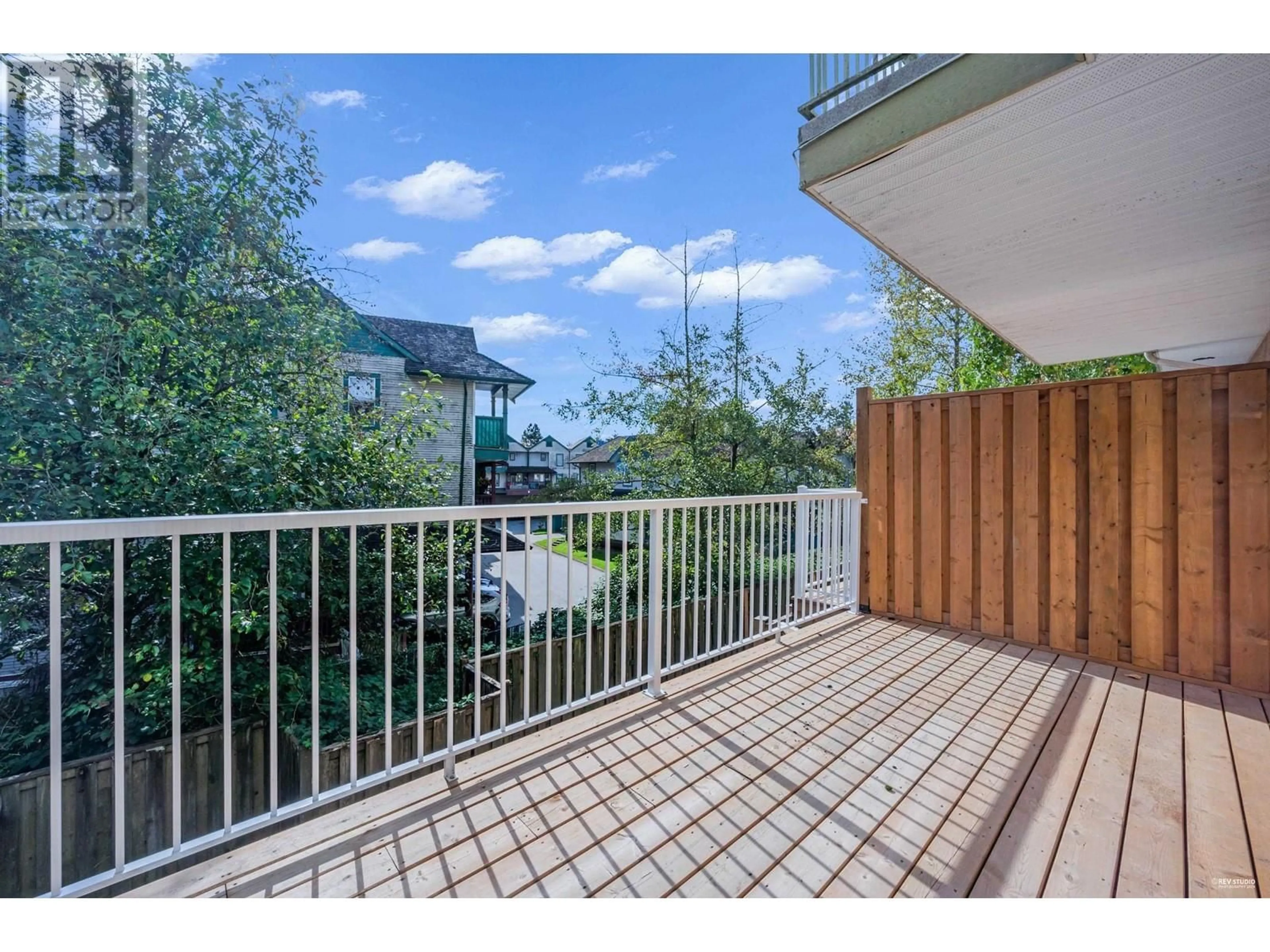 Balcony in the apartment, the fenced backyard for 18 1318 BRUNETTE AVENUE, Coquitlam British Columbia V3K6R1