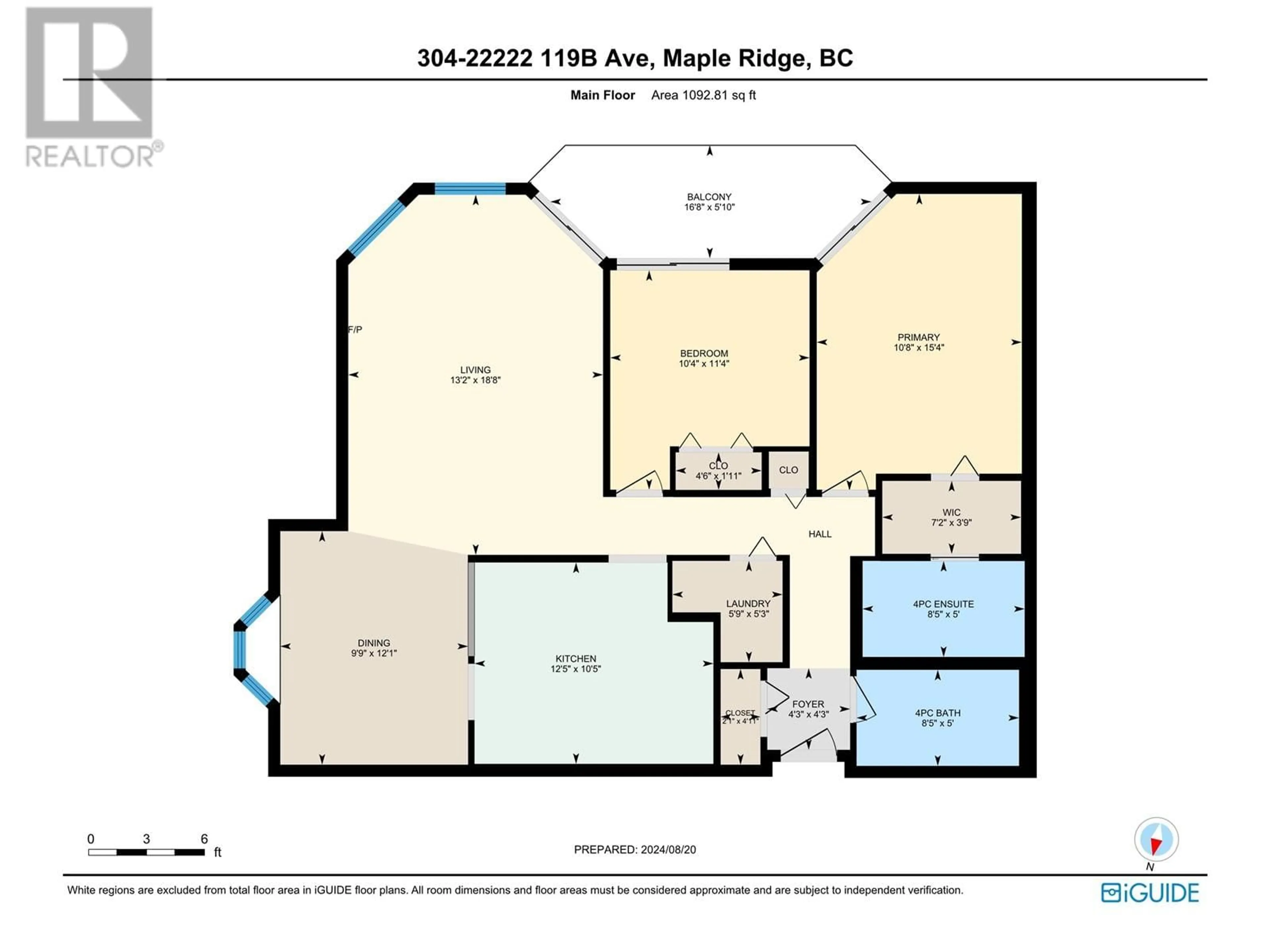 Floor plan for 304 22222 119 AVENUE, Maple Ridge British Columbia V2X2Y9