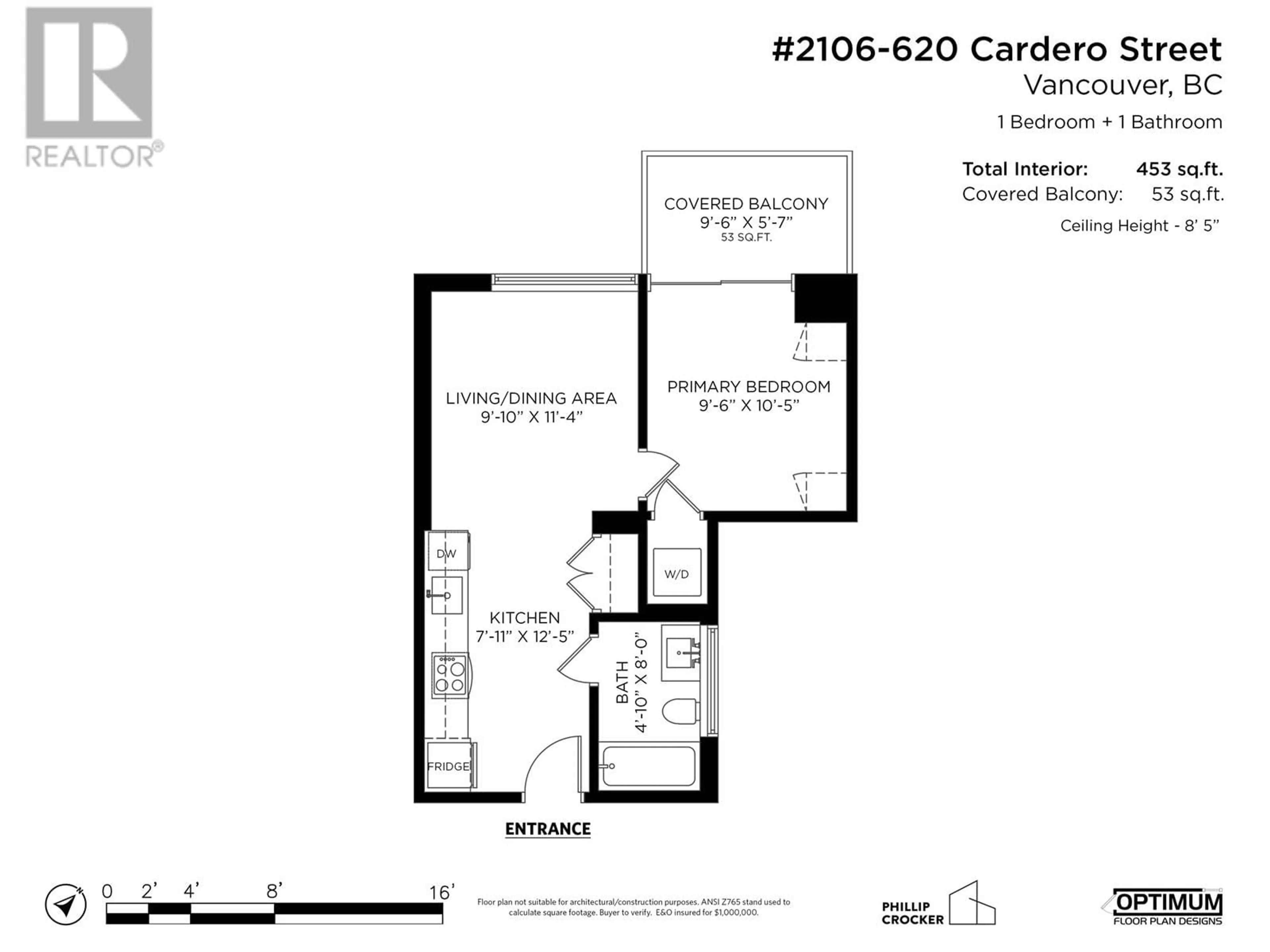 Floor plan for 2106 620 CARDERO STREET, Vancouver British Columbia V6G0C7