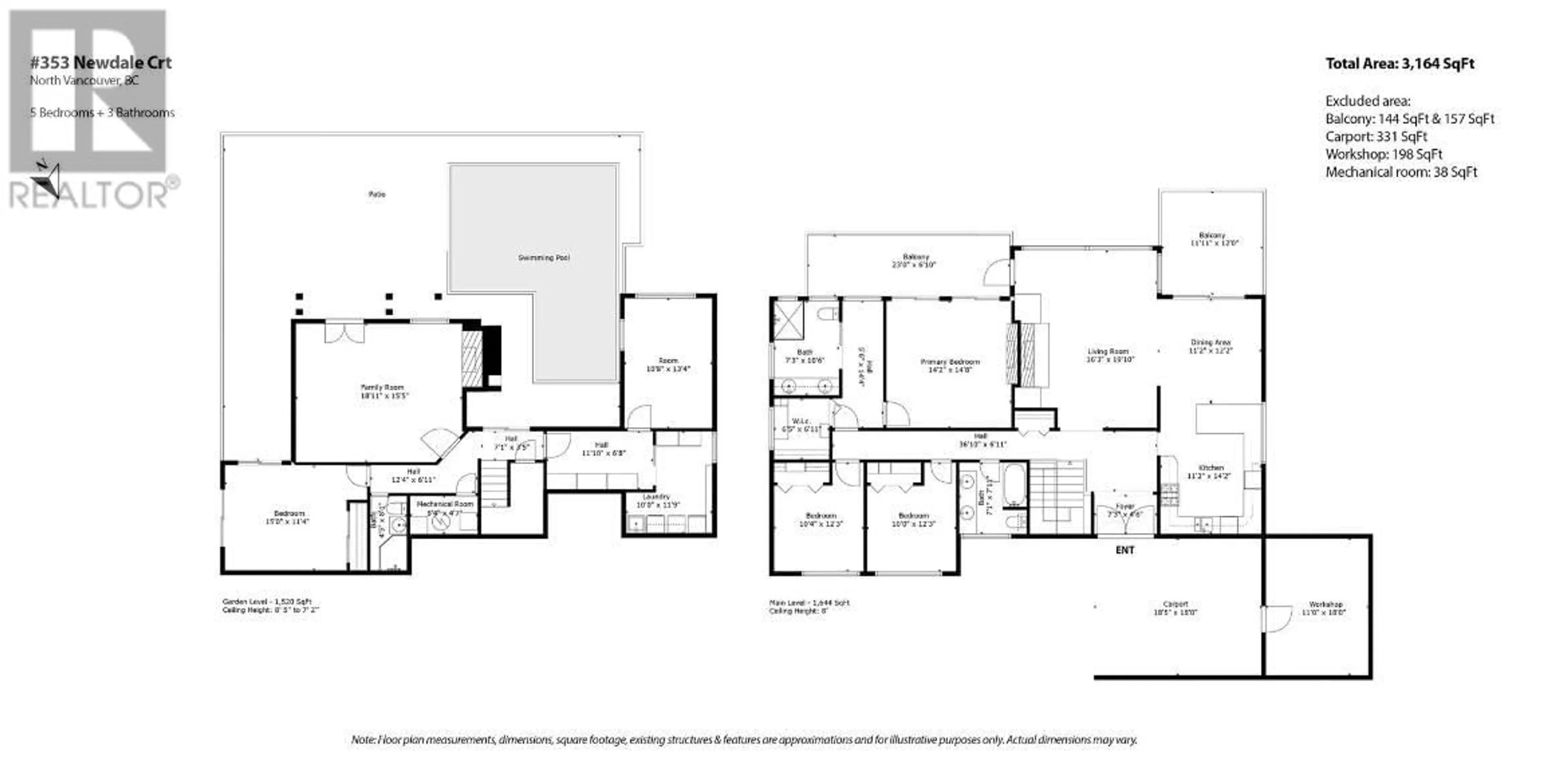 Floor plan for 353 NEWDALE COURT, North Vancouver British Columbia V7N3H3