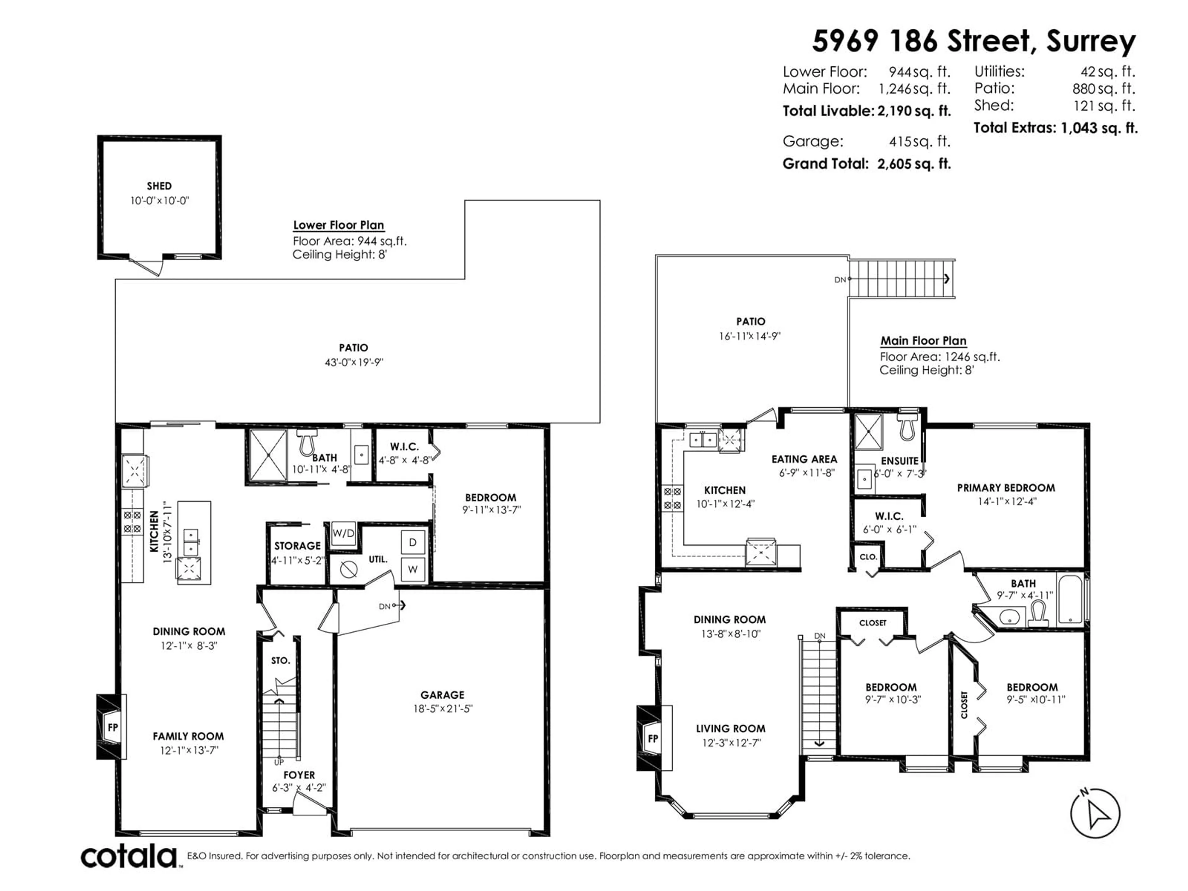 Floor plan for 5969 186 STREET, Surrey British Columbia V3S7Z8