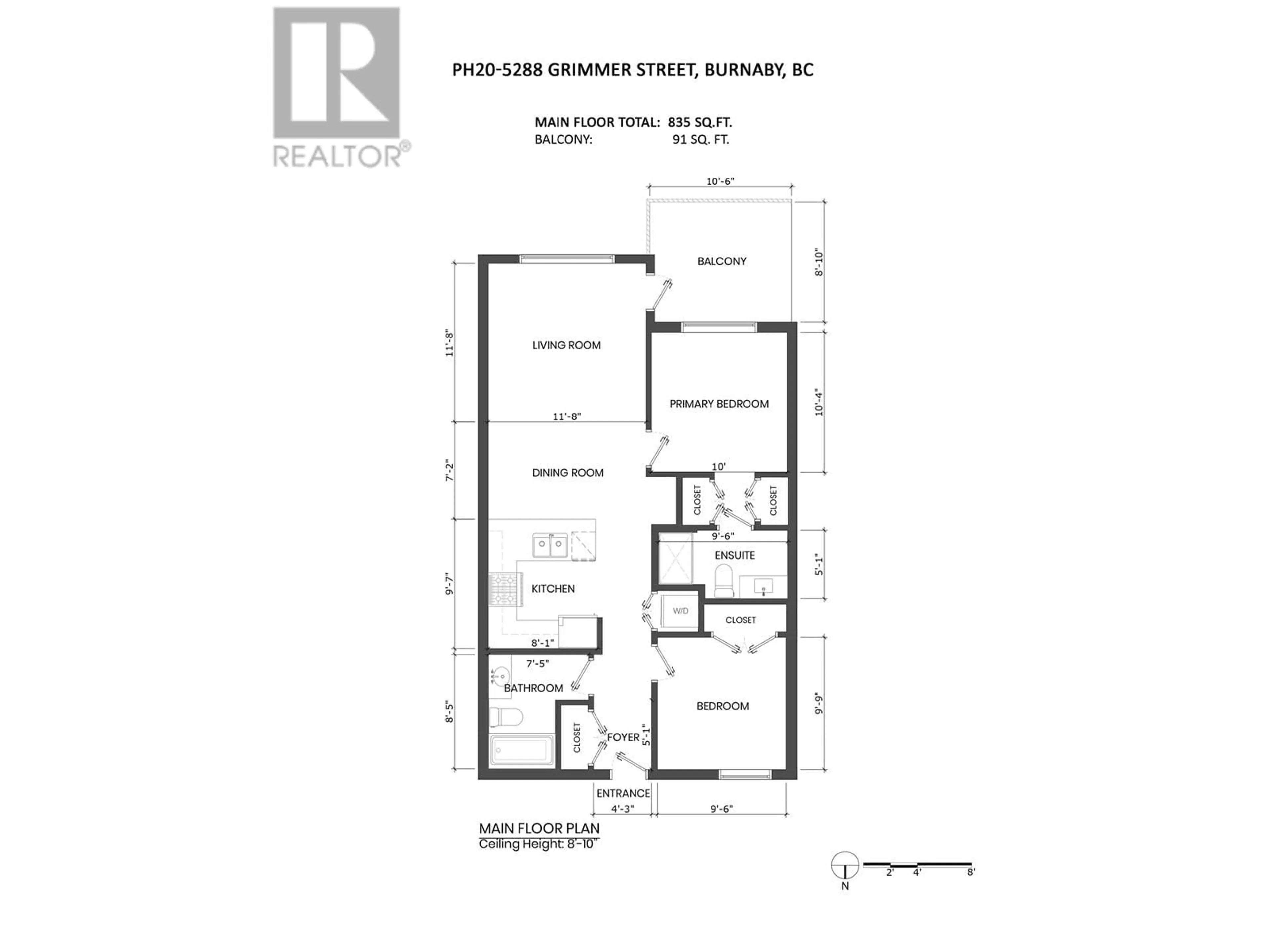 Floor plan for PH20 5288 GRIMMER STREET, Burnaby British Columbia V5H0C5