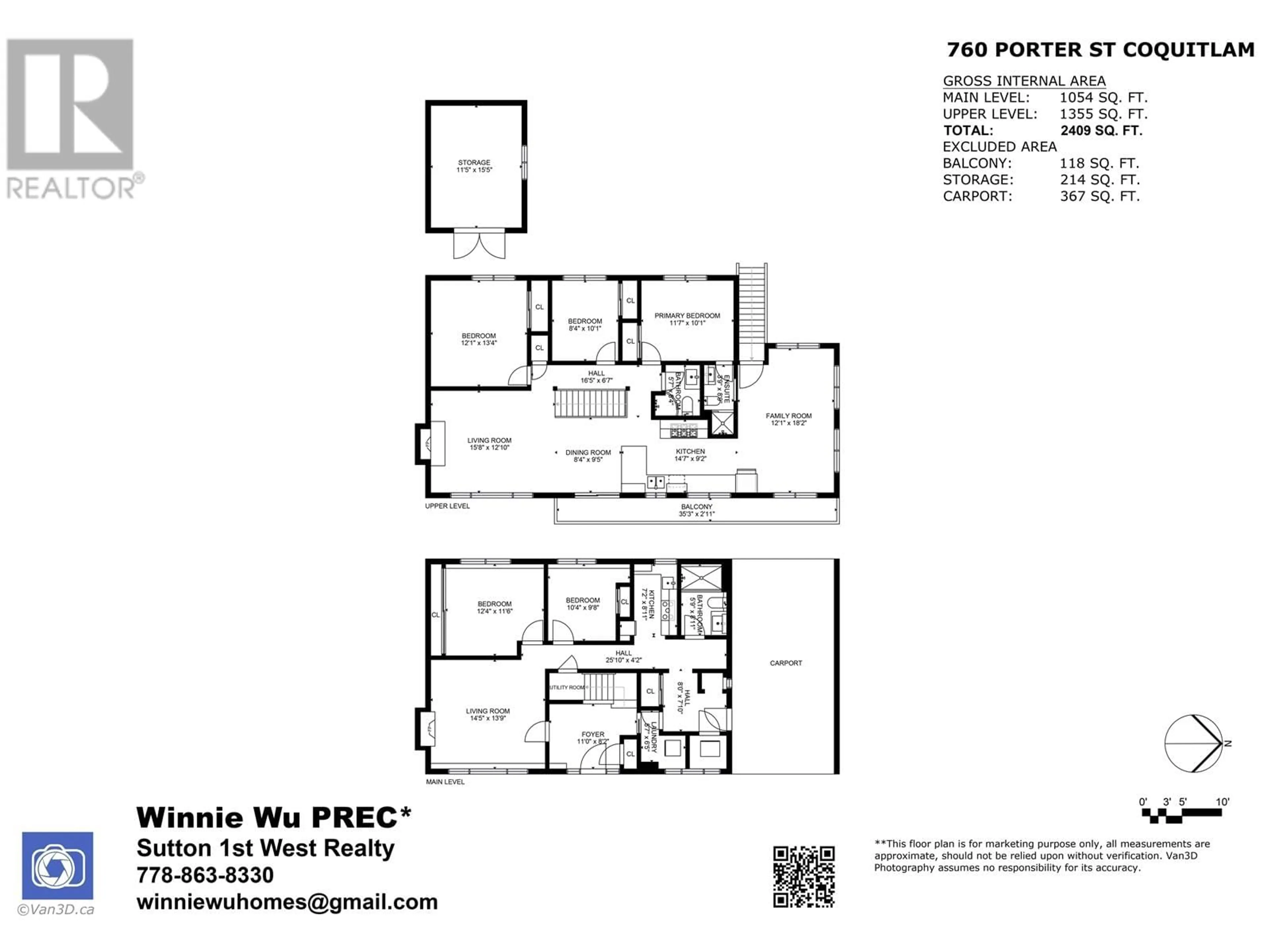 Floor plan for 760 PORTER STREET, Coquitlam British Columbia V3J5B8