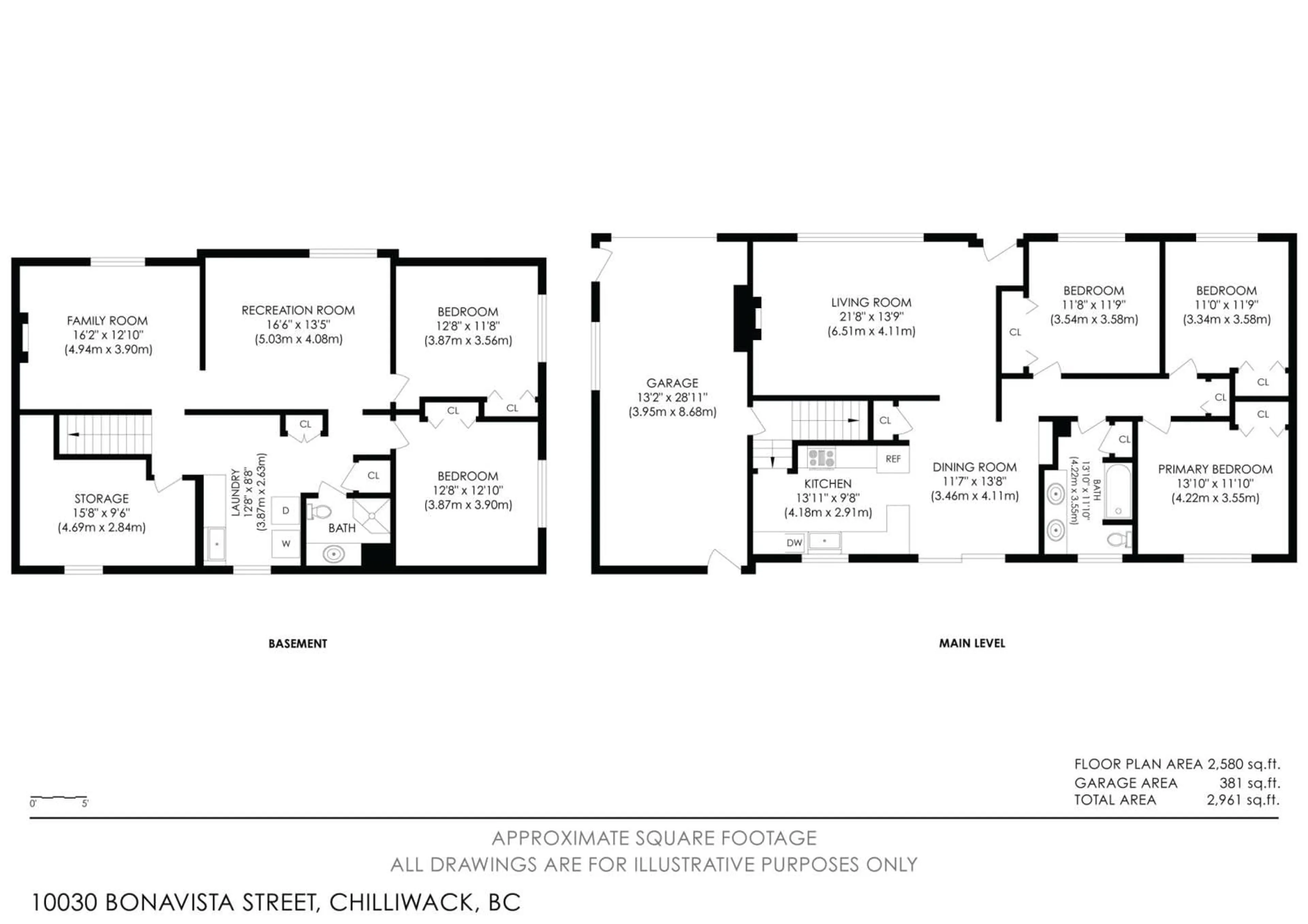 Floor plan for 10030 BONAVISTA STREET, Chilliwack British Columbia V2P5B9