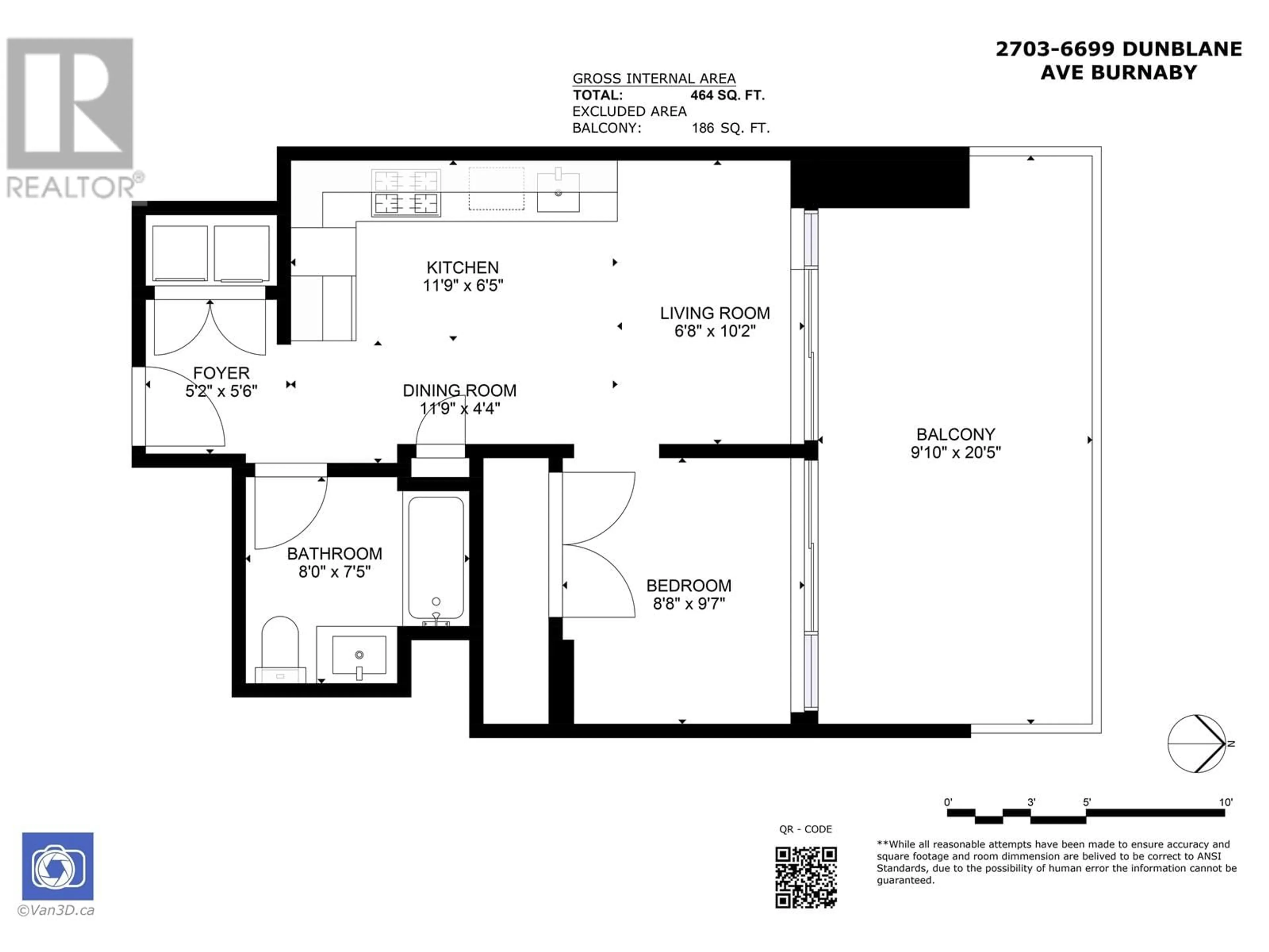 Floor plan for 2703 6699 DUNBLANE AVENUE, Burnaby British Columbia V5H0J8