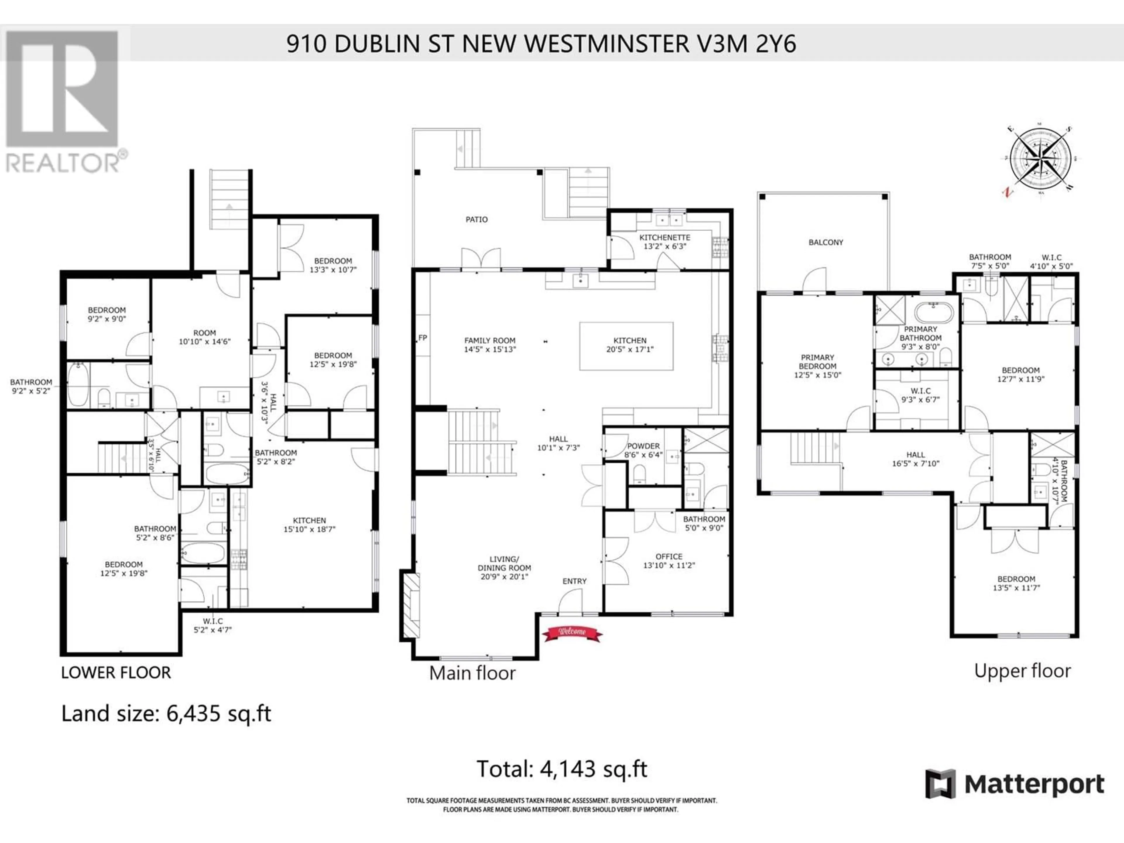 Floor plan for 910 DUBLIN STREET, New Westminster British Columbia V3M2Y6