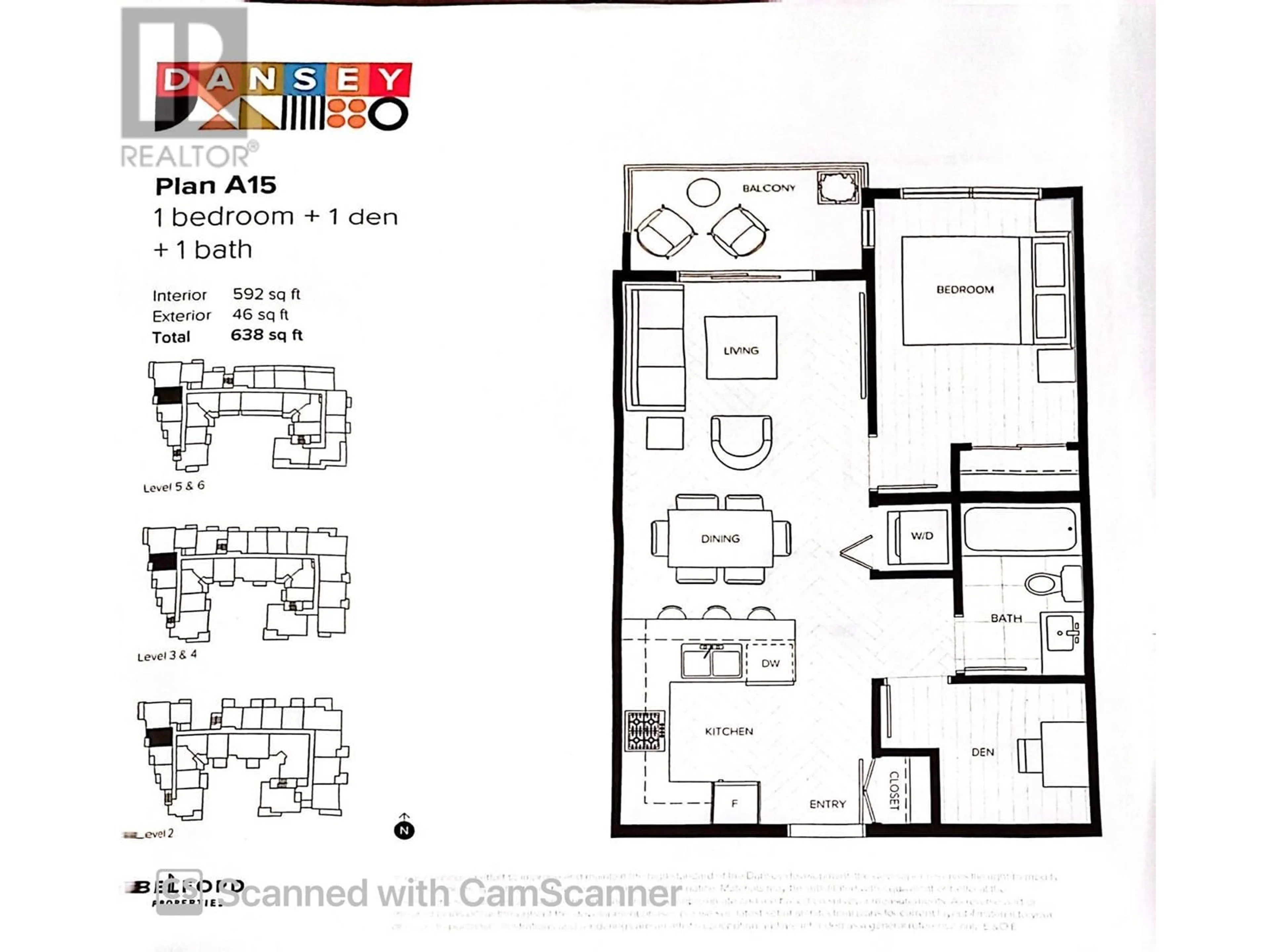Floor plan for 612 - 599 DANSEY AVENUE, Coquitlam British Columbia V3J5S4