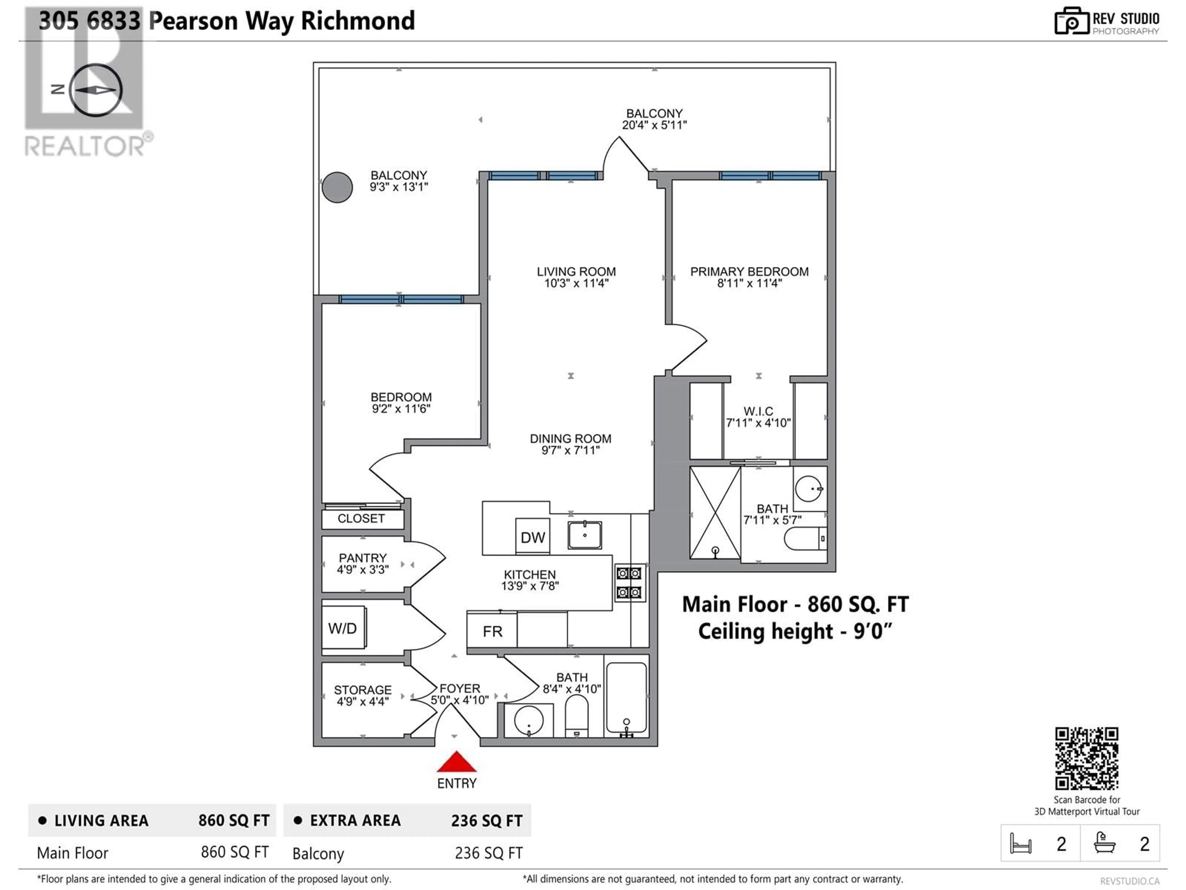 Floor plan for 305 6833 PEARSON WAY, Richmond British Columbia V7C0E8