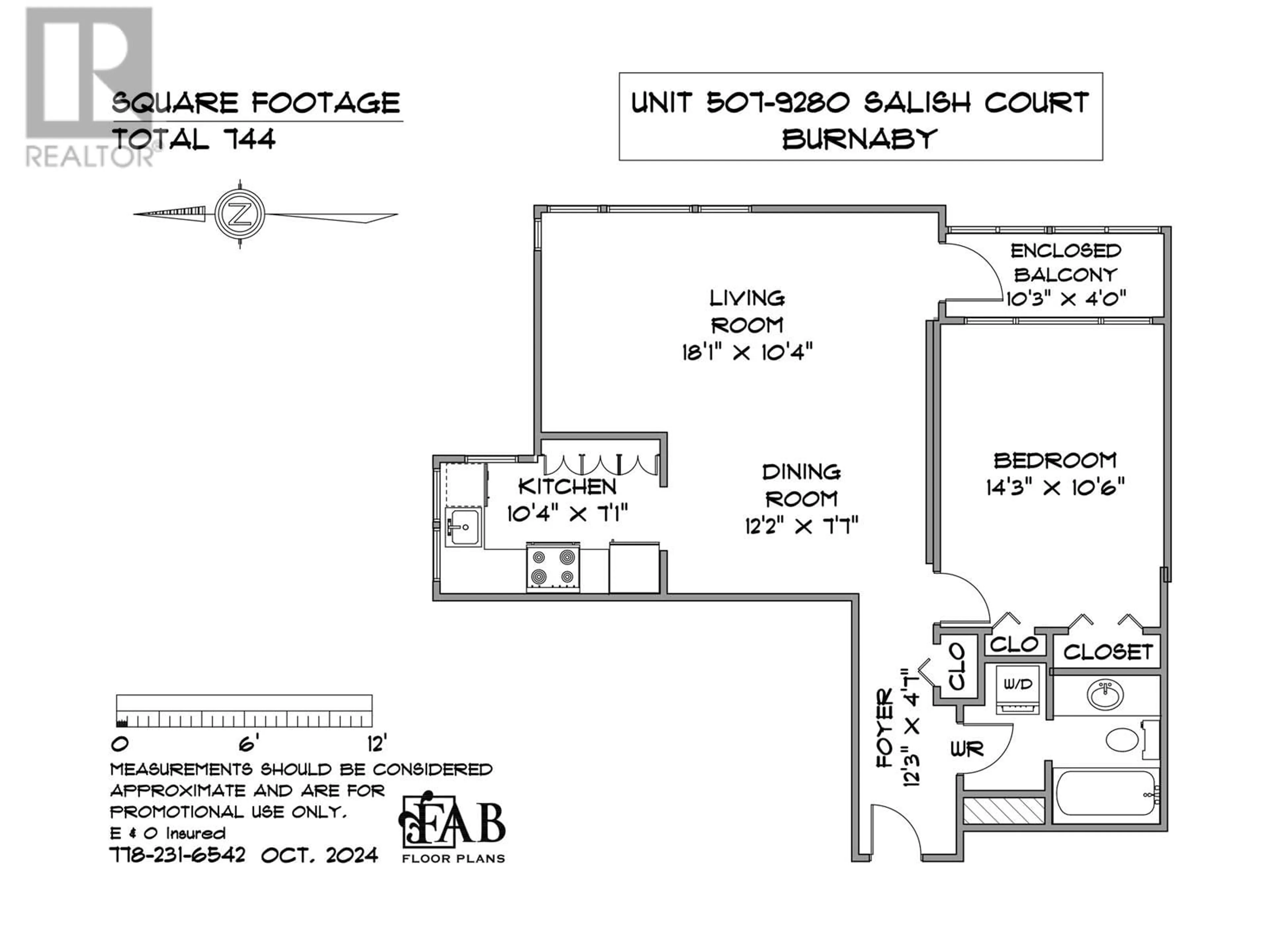 Floor plan for 507 9280 SALISH COURT, Burnaby British Columbia V3J7J8