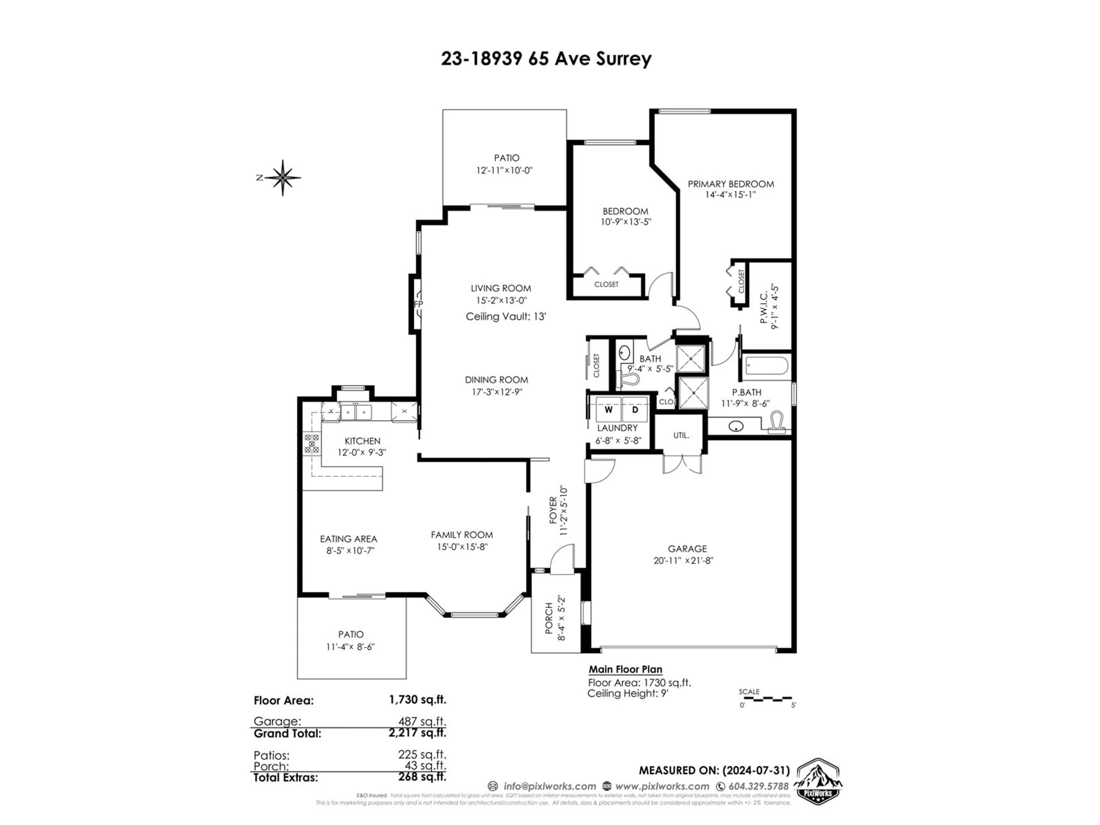 Floor plan for 23 18939 65 AVENUE, Surrey British Columbia V3S8Y2