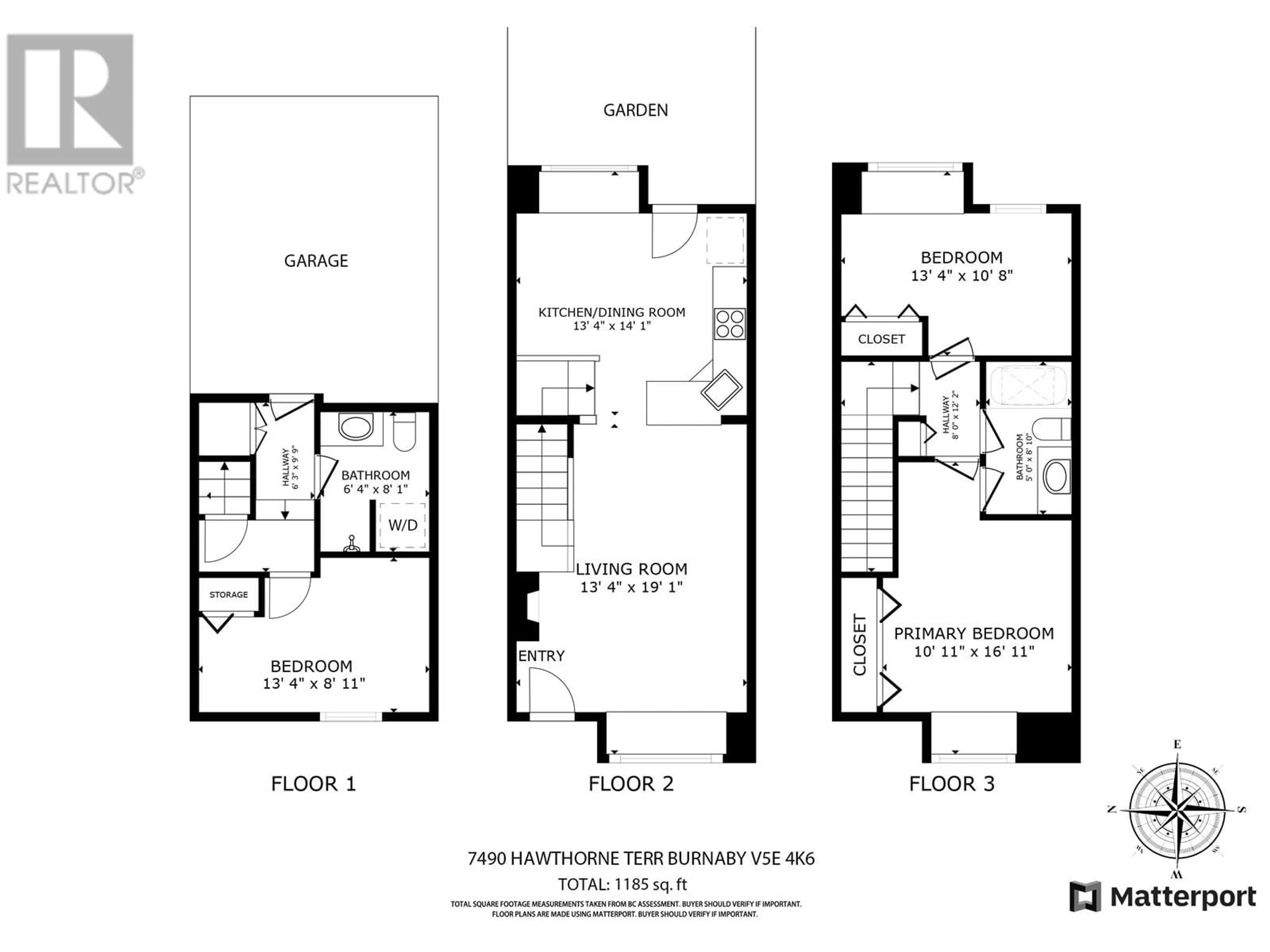 Floor plan for 7490 HAWTHORNE TERRACE, Burnaby British Columbia V5E4K6