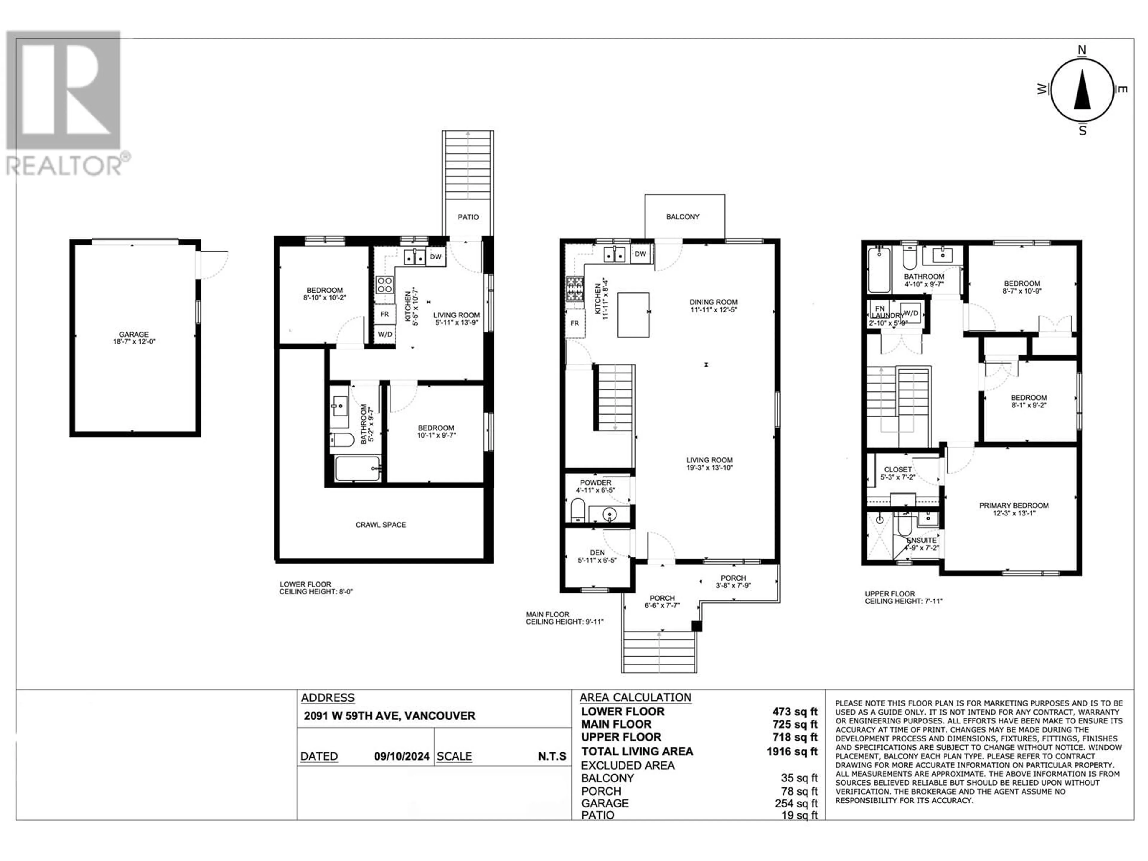 Floor plan for 2091 W 59TH AVENUE, Vancouver British Columbia V6P1Z5