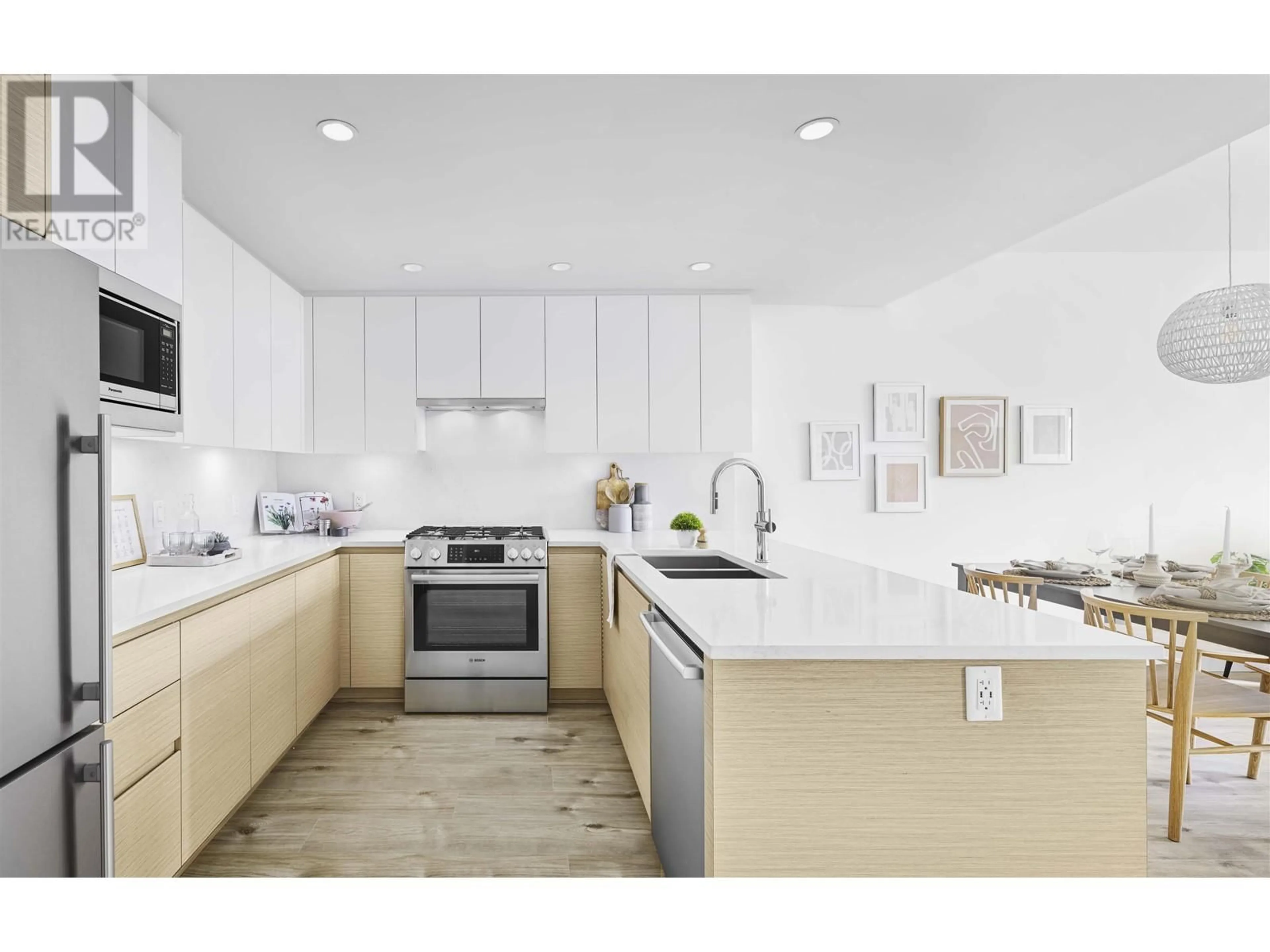 Open concept kitchen, ceramic/tile floor for 212 - 4788 HASTINGS STREET, Burnaby British Columbia V5C0J7