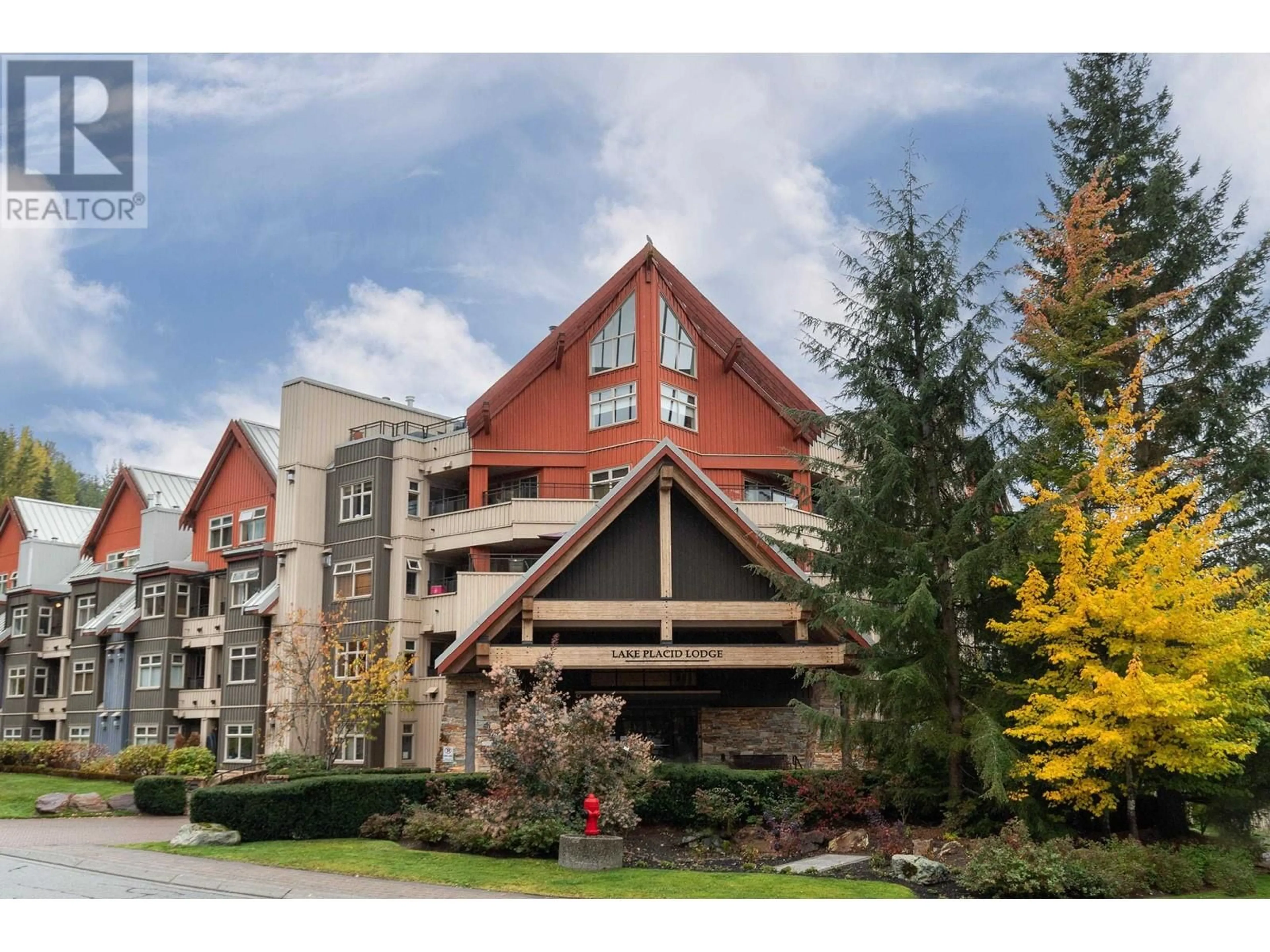 A pic from exterior of the house or condo, the front or back of building for 207 2050 LAKE PLACID ROAD, Whistler British Columbia V8E0A8