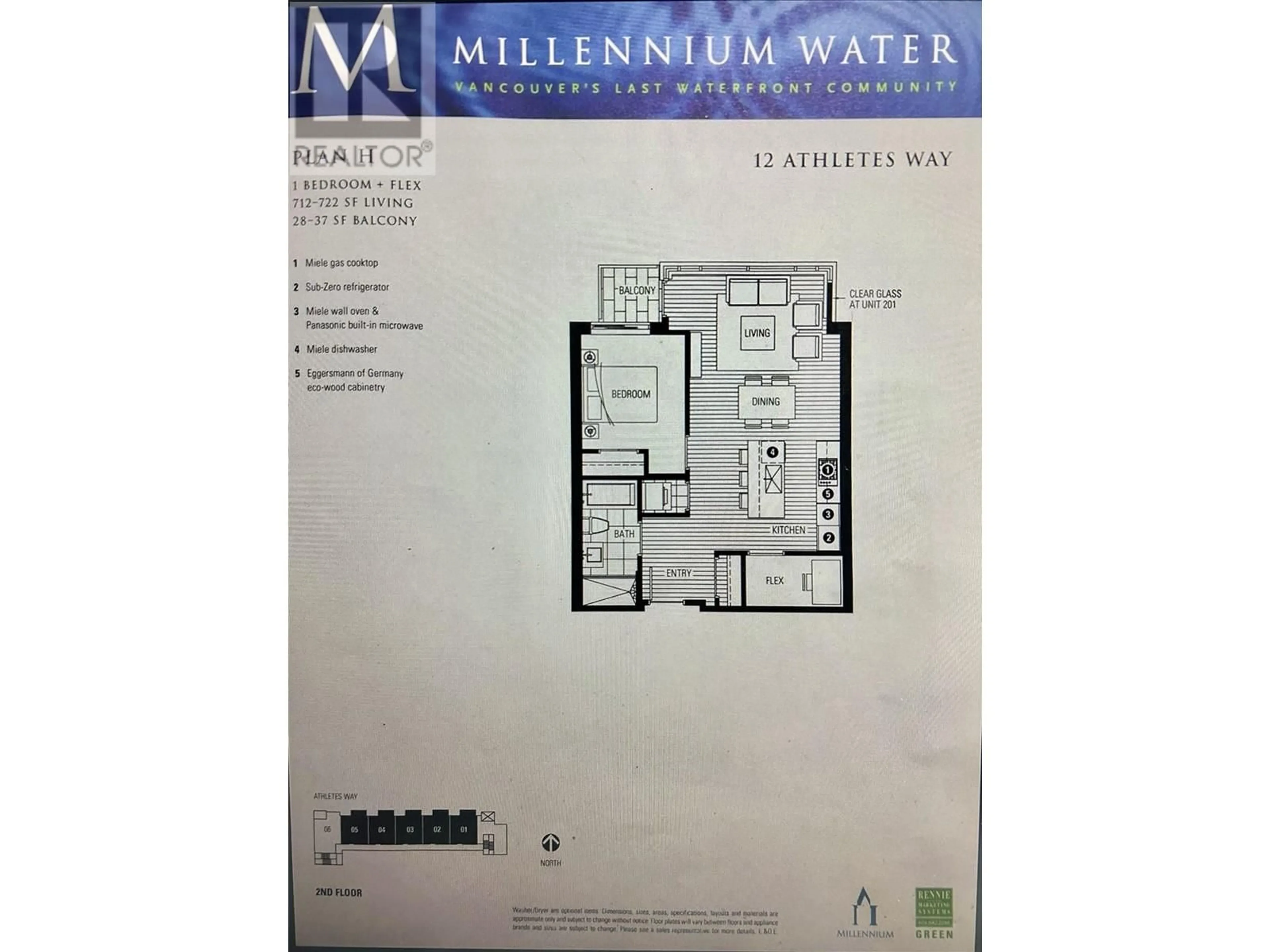 Floor plan for 203 12 ATHLETES WAY, Vancouver British Columbia V5Y0B5