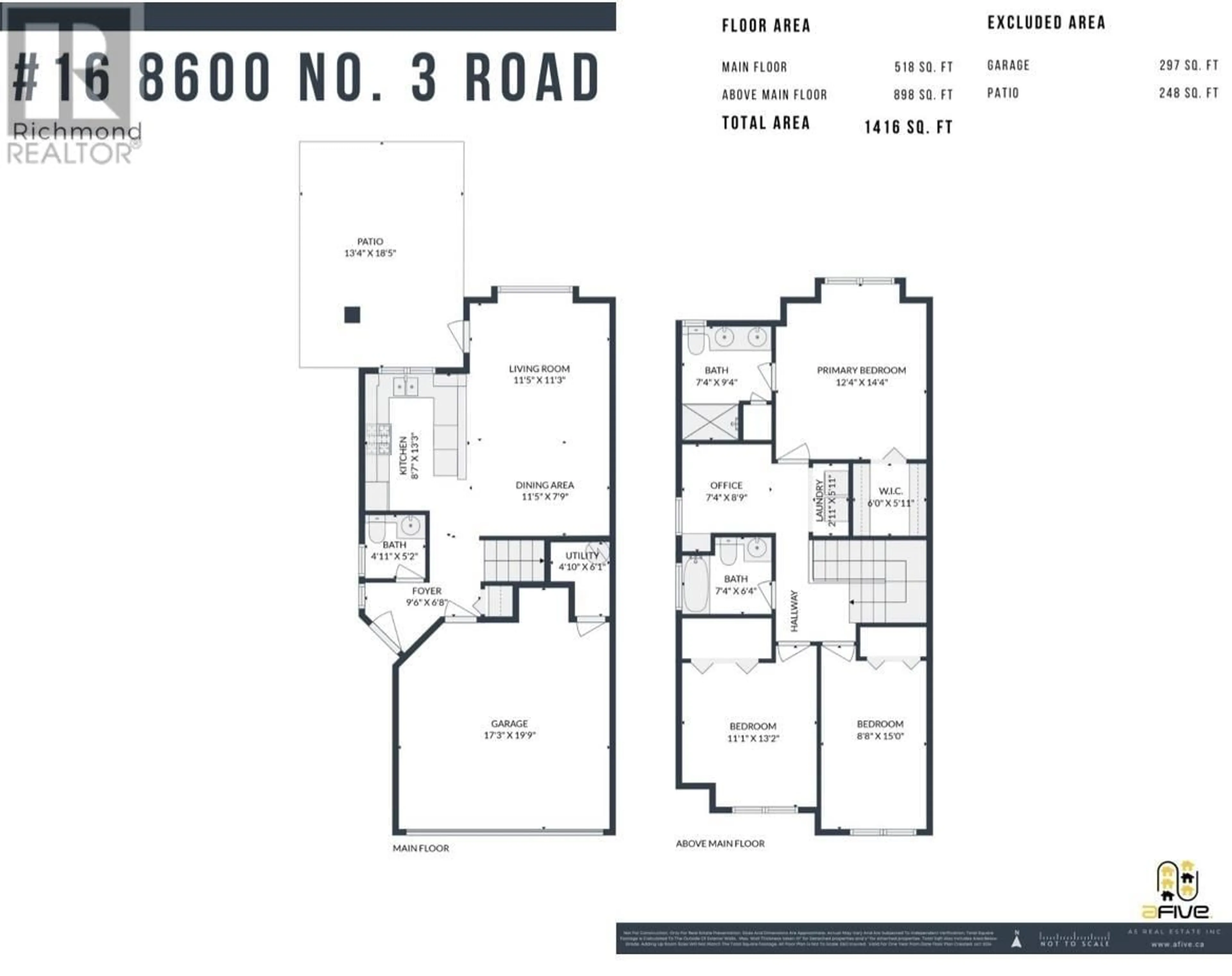 Floor plan for 16 8600 NO.3 ROAD, Richmond British Columbia V6Y2E8