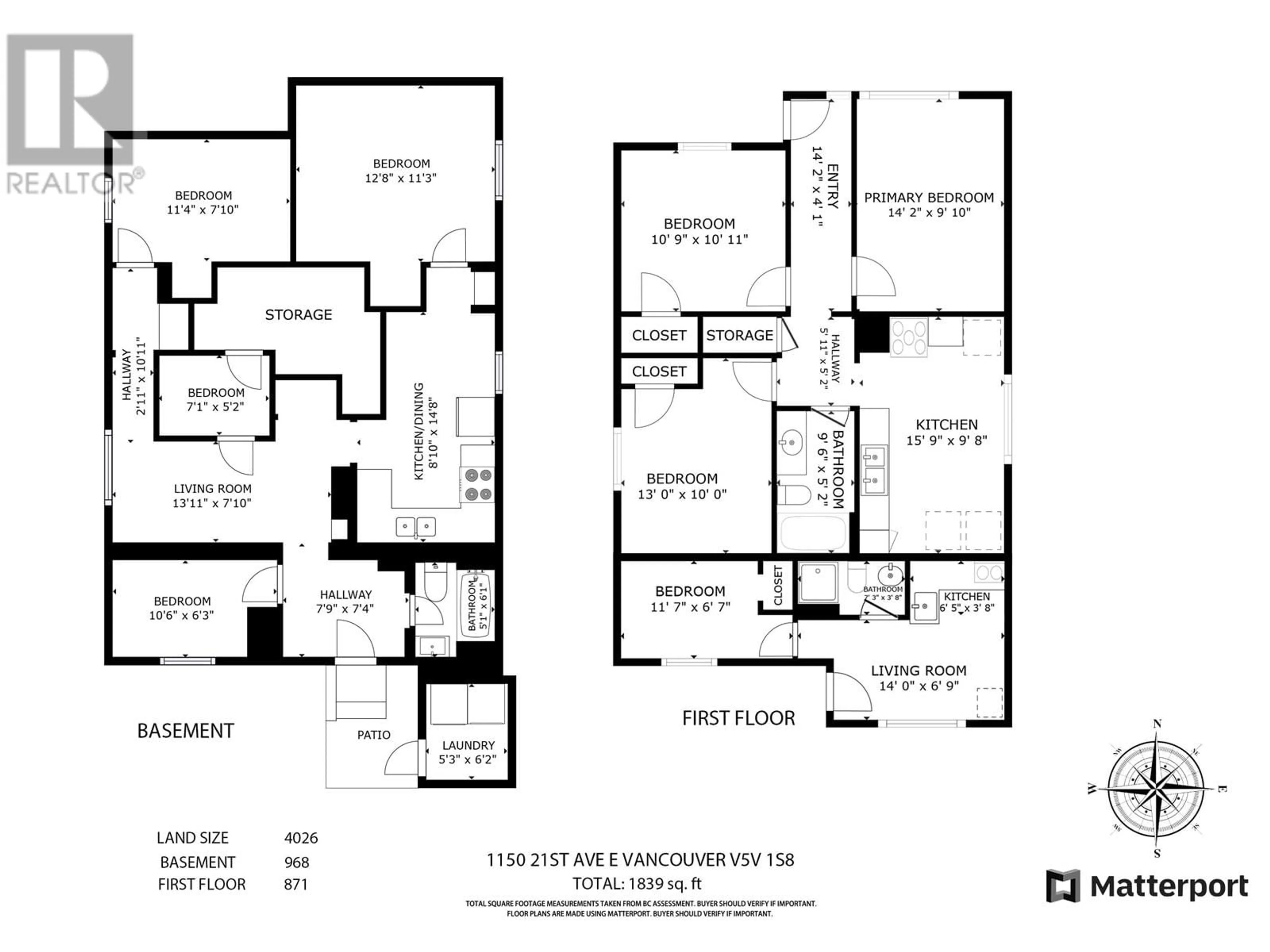 Floor plan for 1150 E 21ST AVENUE, Vancouver British Columbia V5V1S8