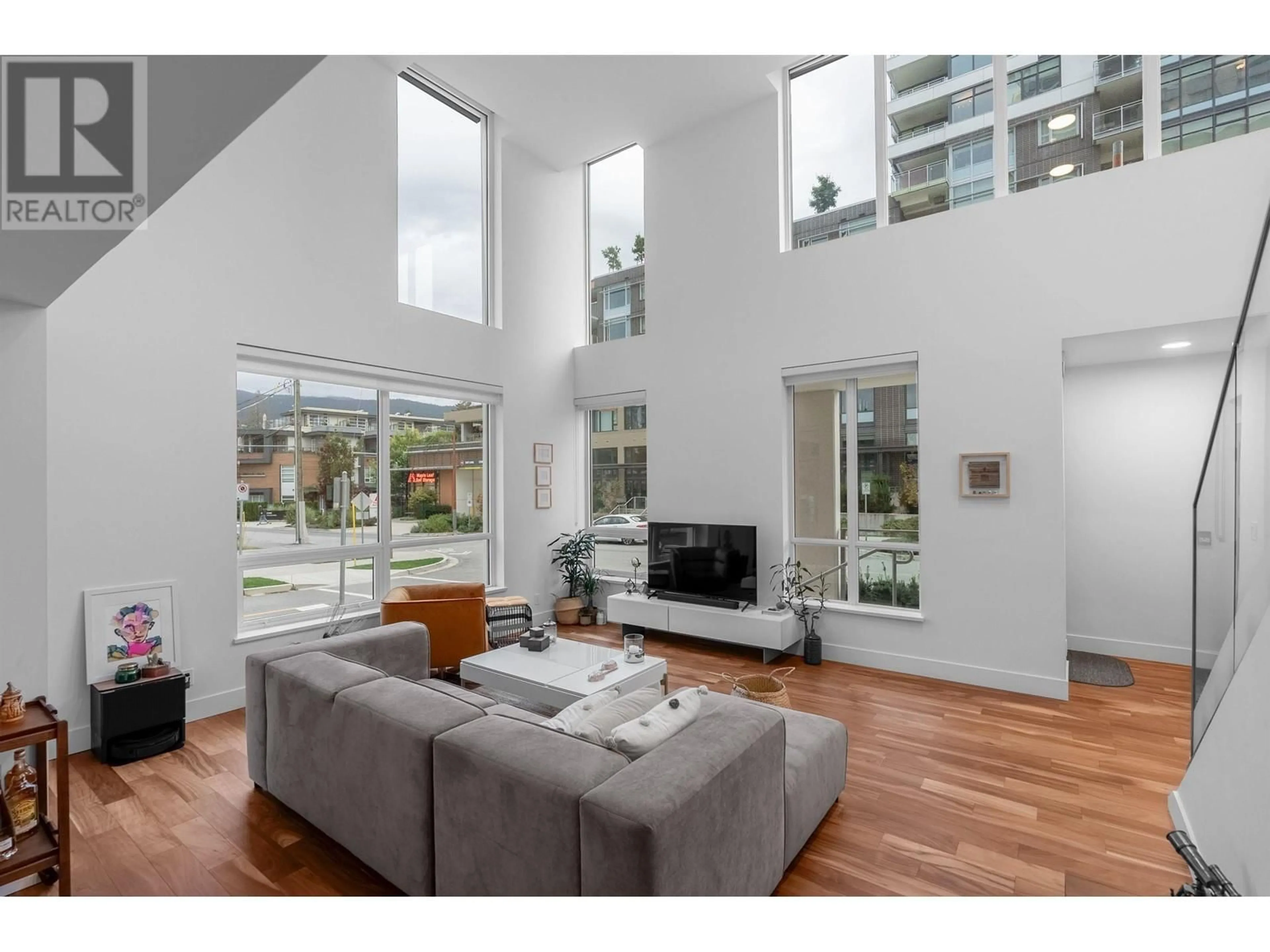 Living room, wood floors for TH2 2029 CURLING ROAD, North Vancouver British Columbia V7P0C6