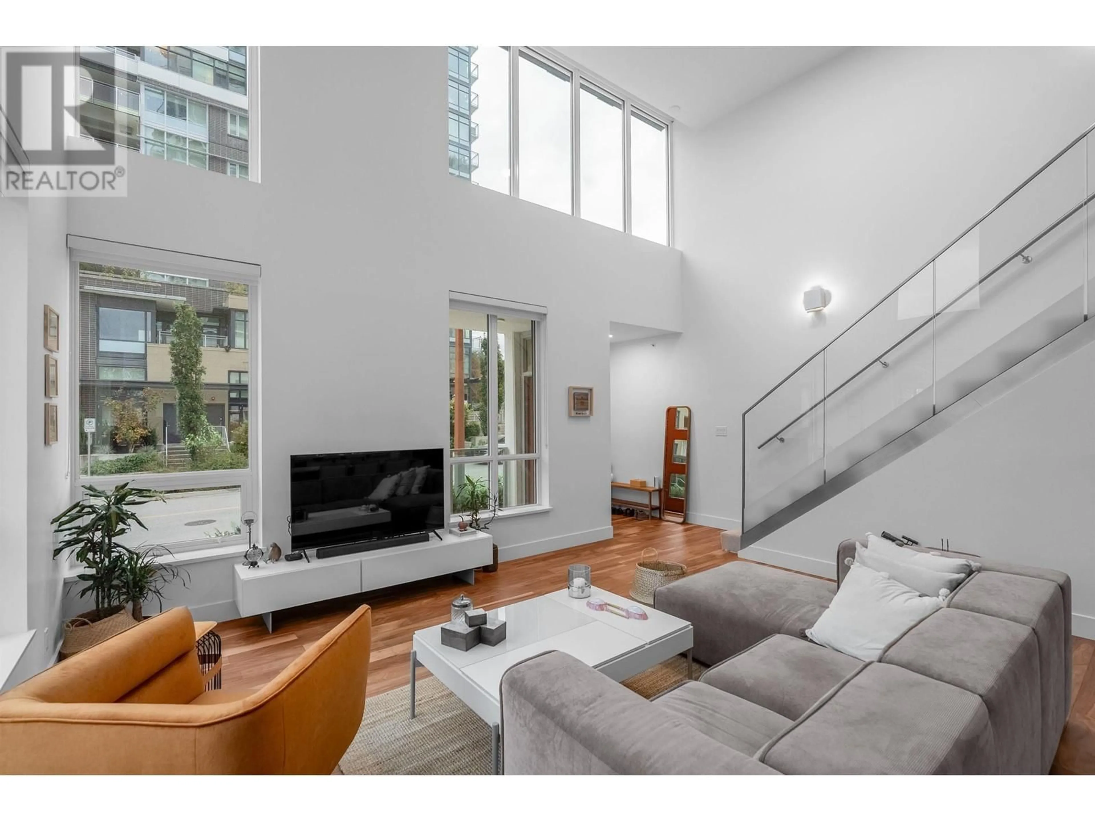 Living room, wood floors for TH2 2029 CURLING ROAD, North Vancouver British Columbia V7P0C6