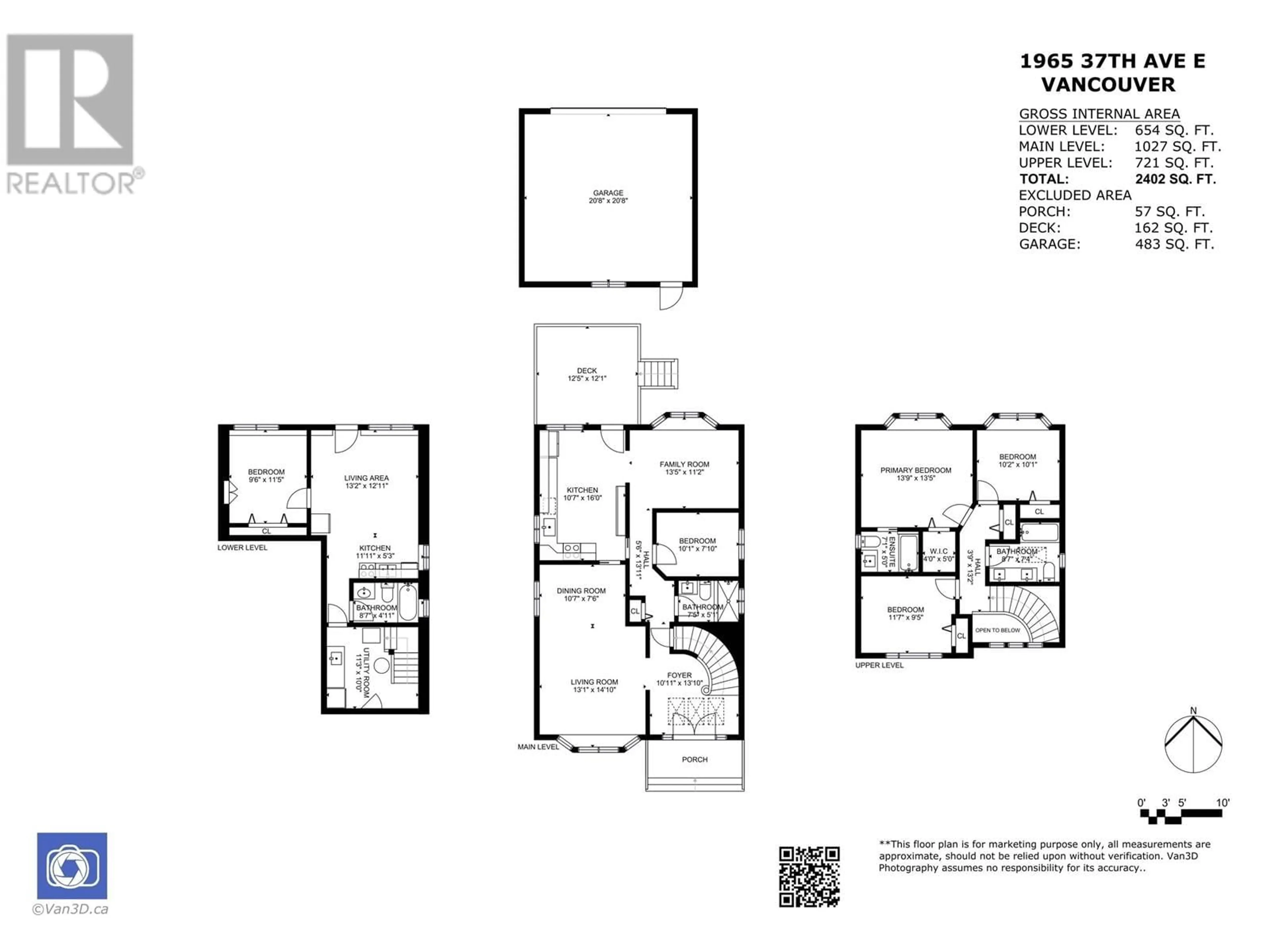 Floor plan for 1965 E 37TH AVENUE, Vancouver British Columbia V5P1E9