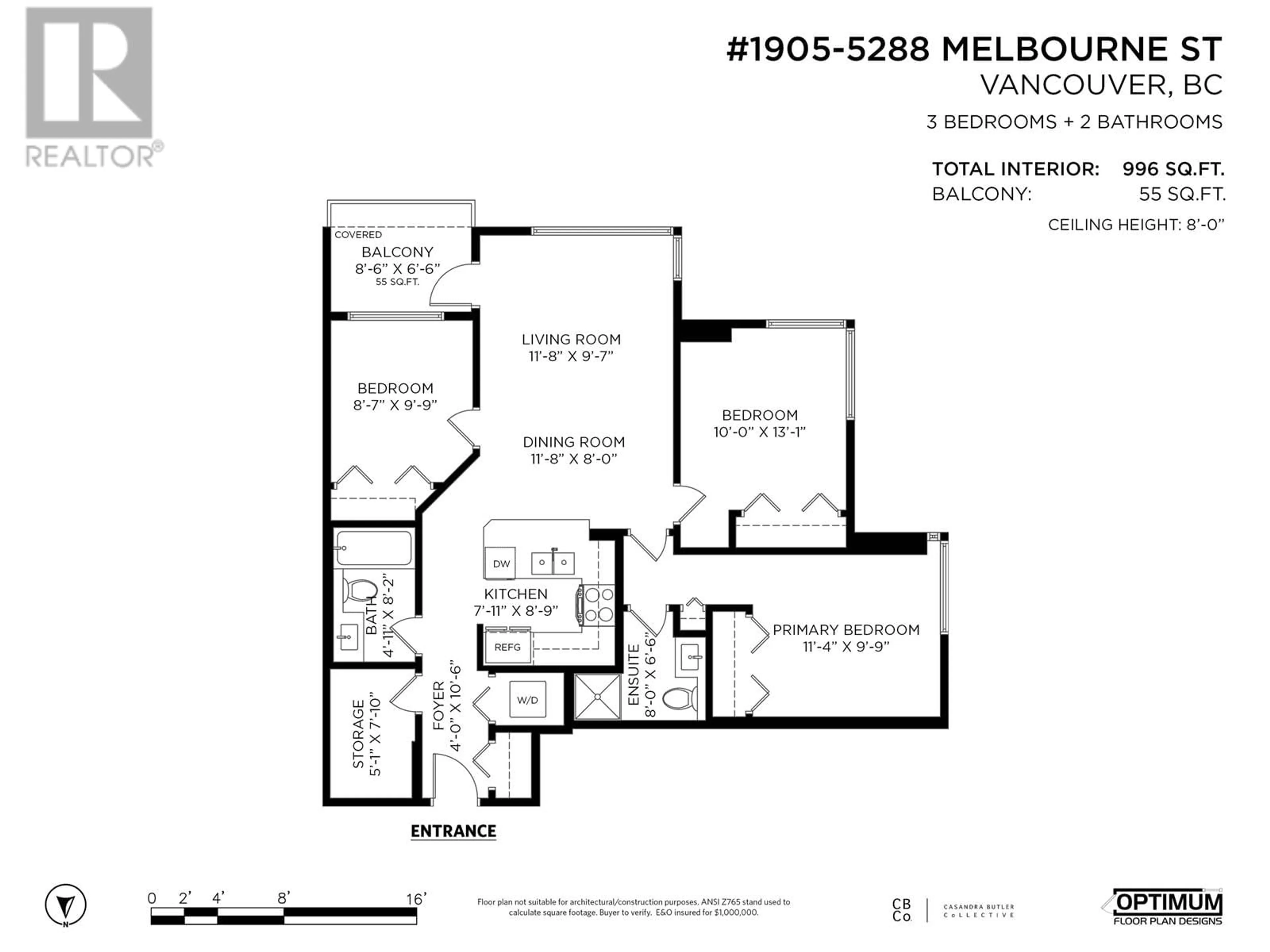 Floor plan for 1905 5288 MELBOURNE STREET, Vancouver British Columbia V5R6E6