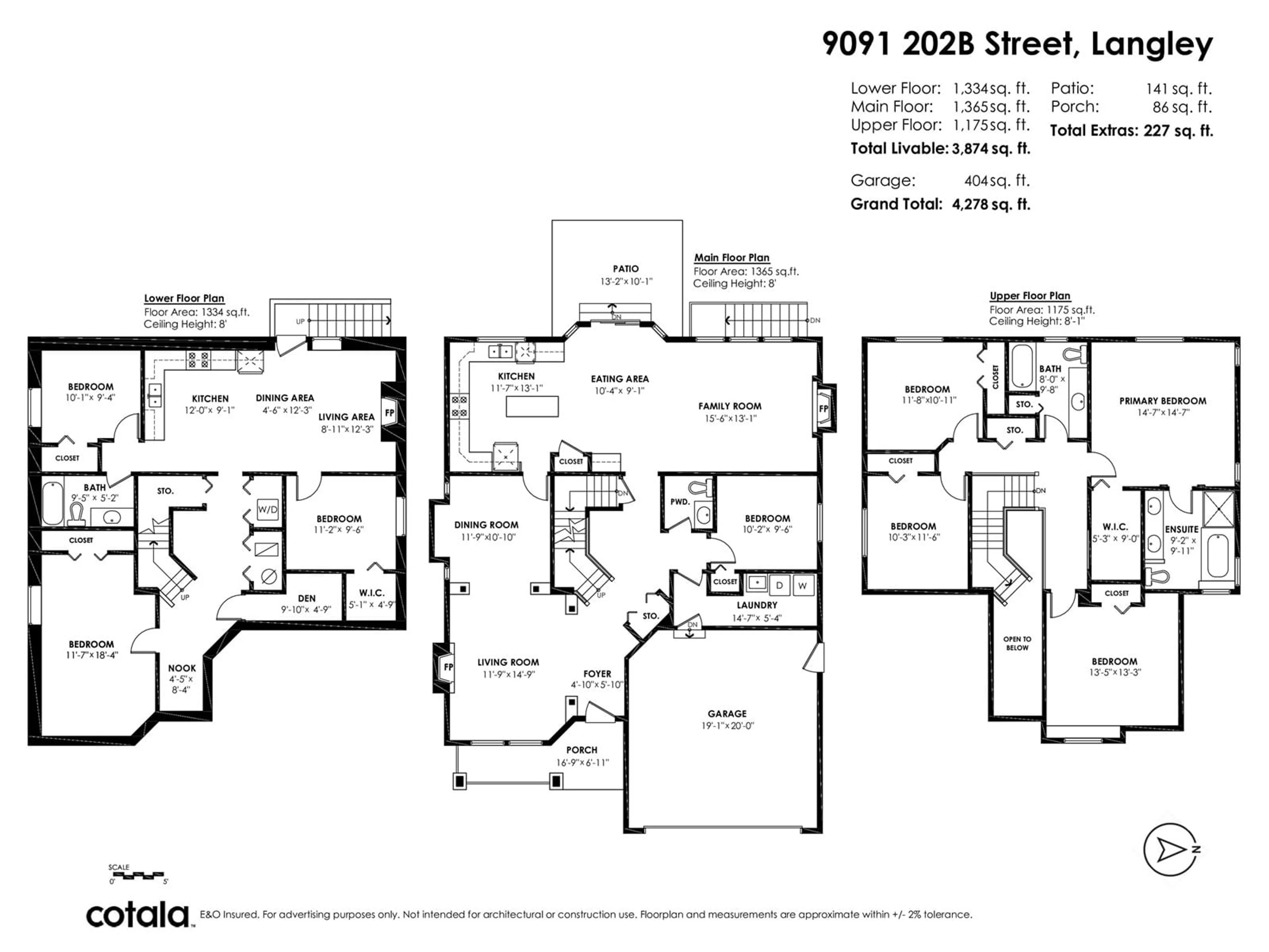 Floor plan for 9091 202B STREET, Langley British Columbia V1M4C1