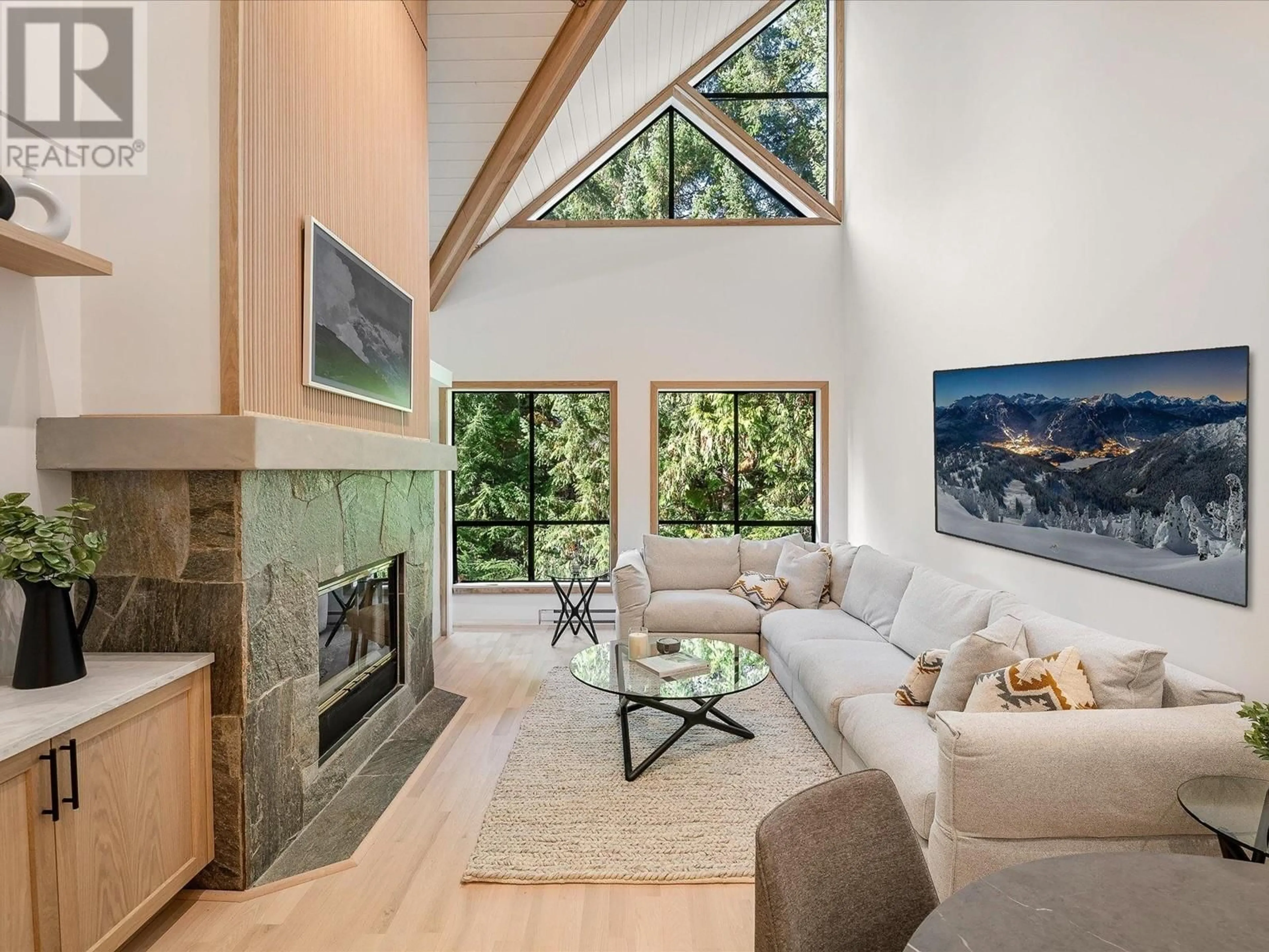 Living room, wood floors for 310 4821 SPEARHEAD DRIVE, Whistler British Columbia V8E1E8