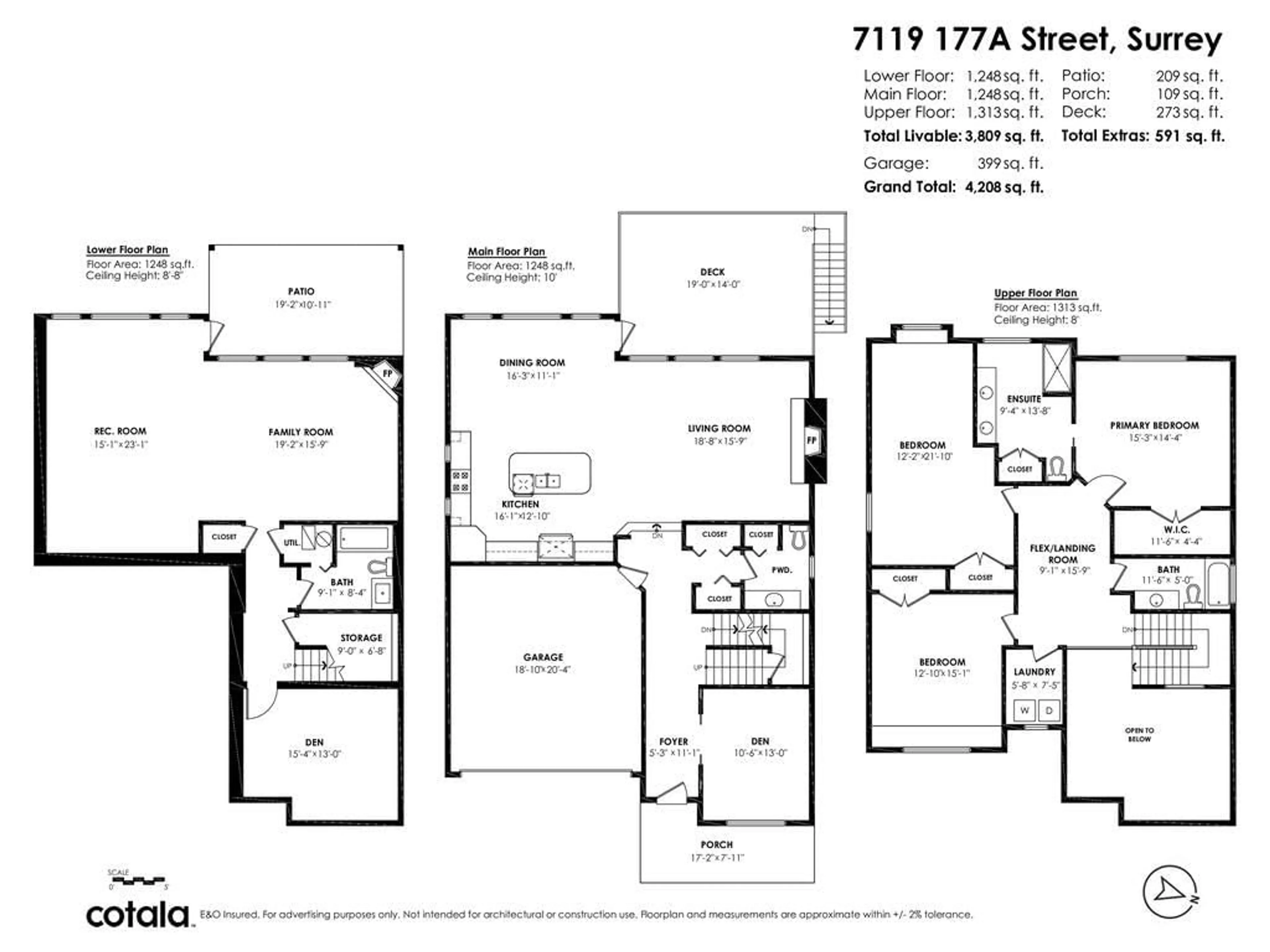 Floor plan for 7119 177A STREET, Surrey British Columbia V3S7V3