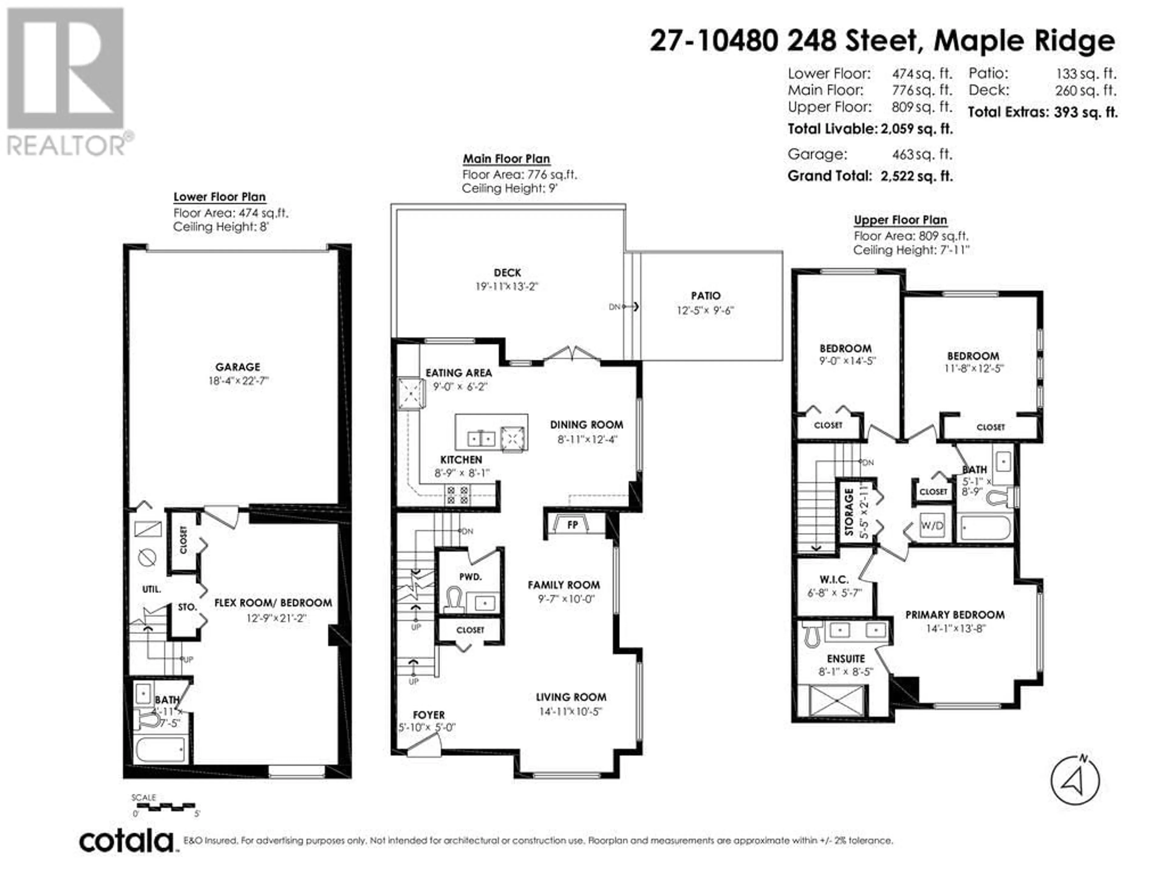 Floor plan for 27 10480 248 STREET, Maple Ridge British Columbia V2W0J4