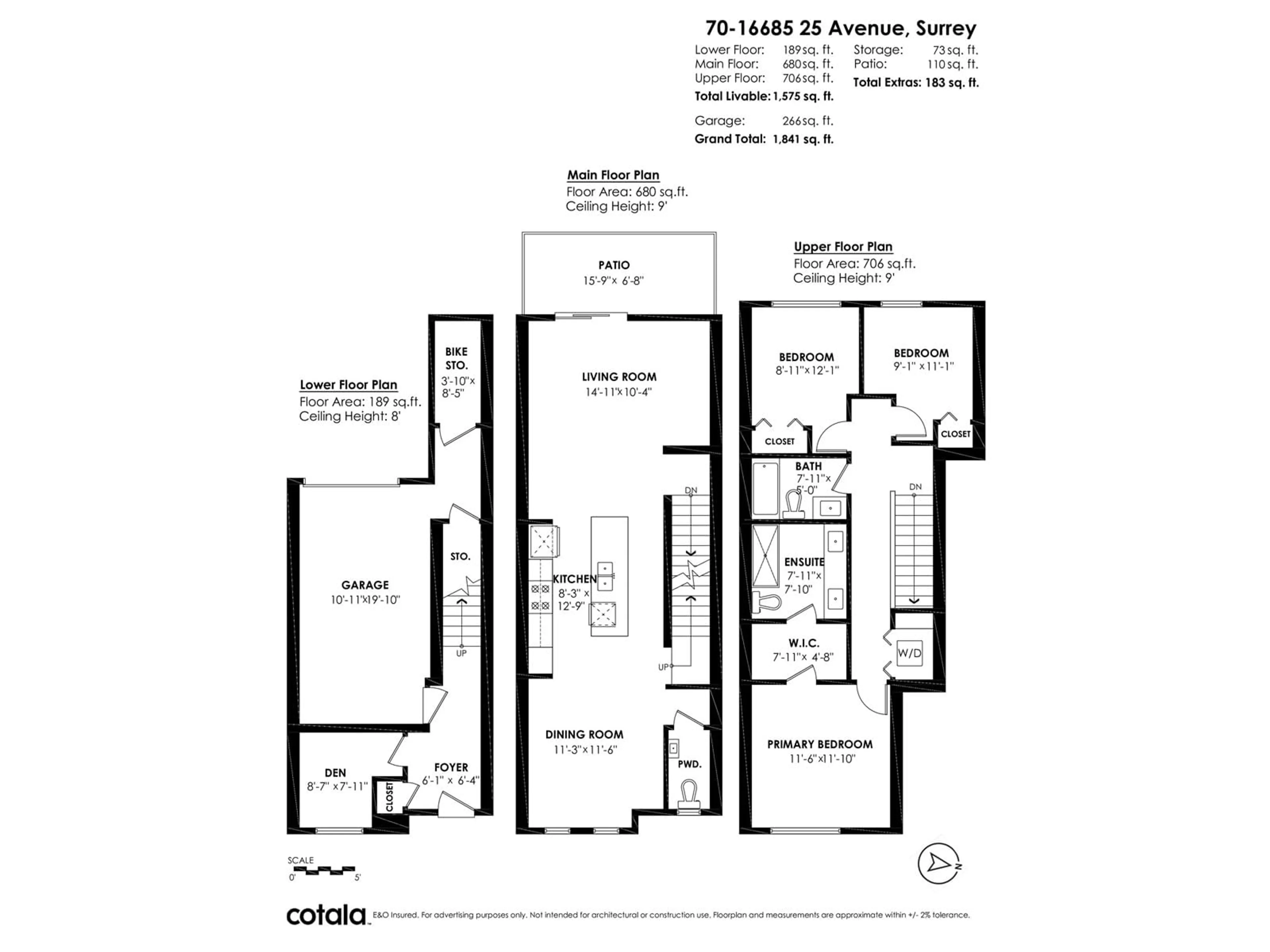 Floor plan for 70 16685 25 AVENUE, Surrey British Columbia V3Z0Z4