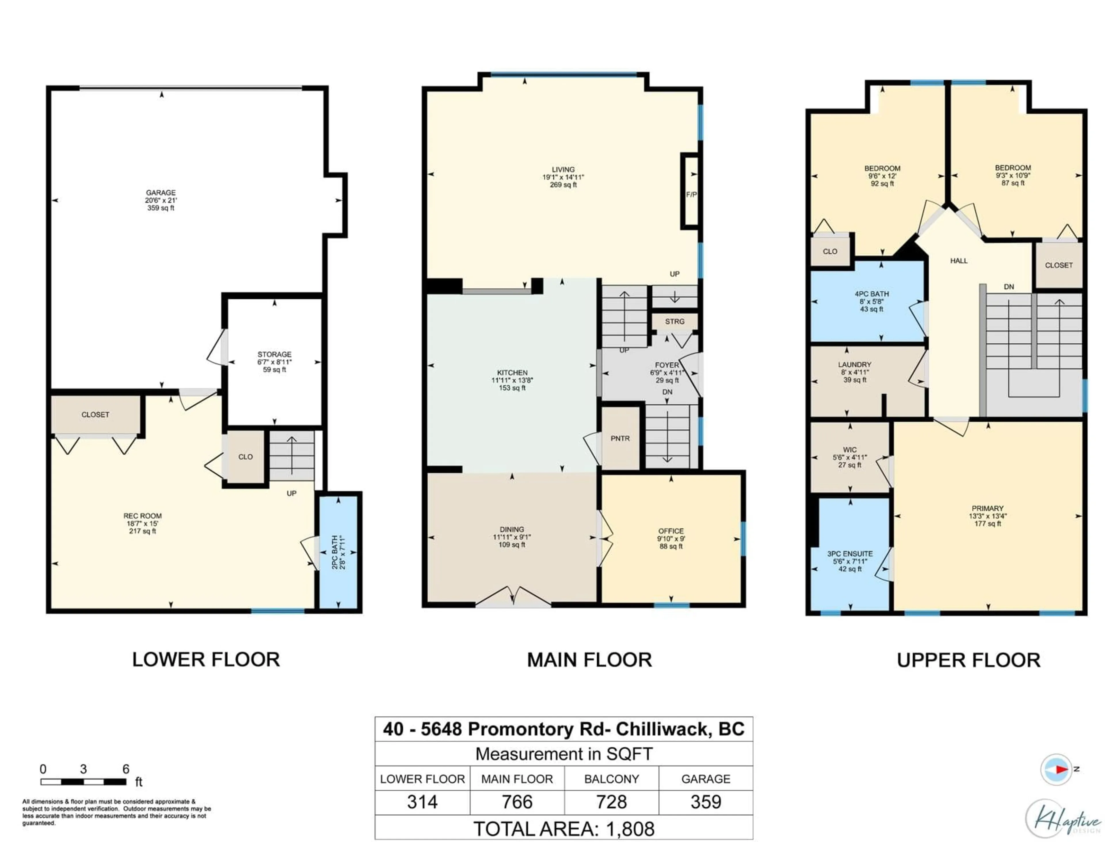 Floor plan for 40 5648 PROMONTORY ROAD, Chilliwack British Columbia V2R0E5