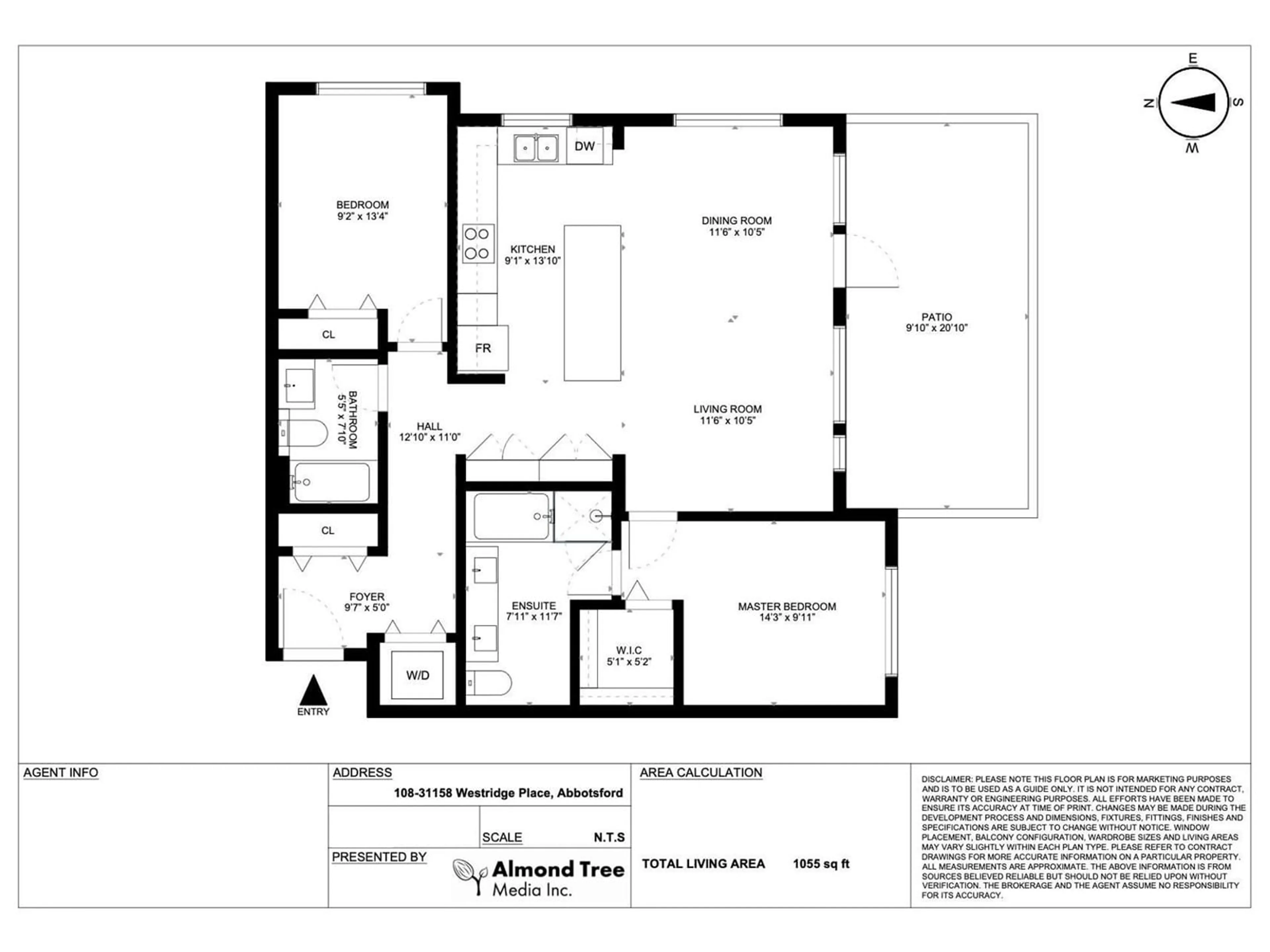 Floor plan for 108 31158 WESTRIDGE PLACE, Abbotsford British Columbia V2T0K5