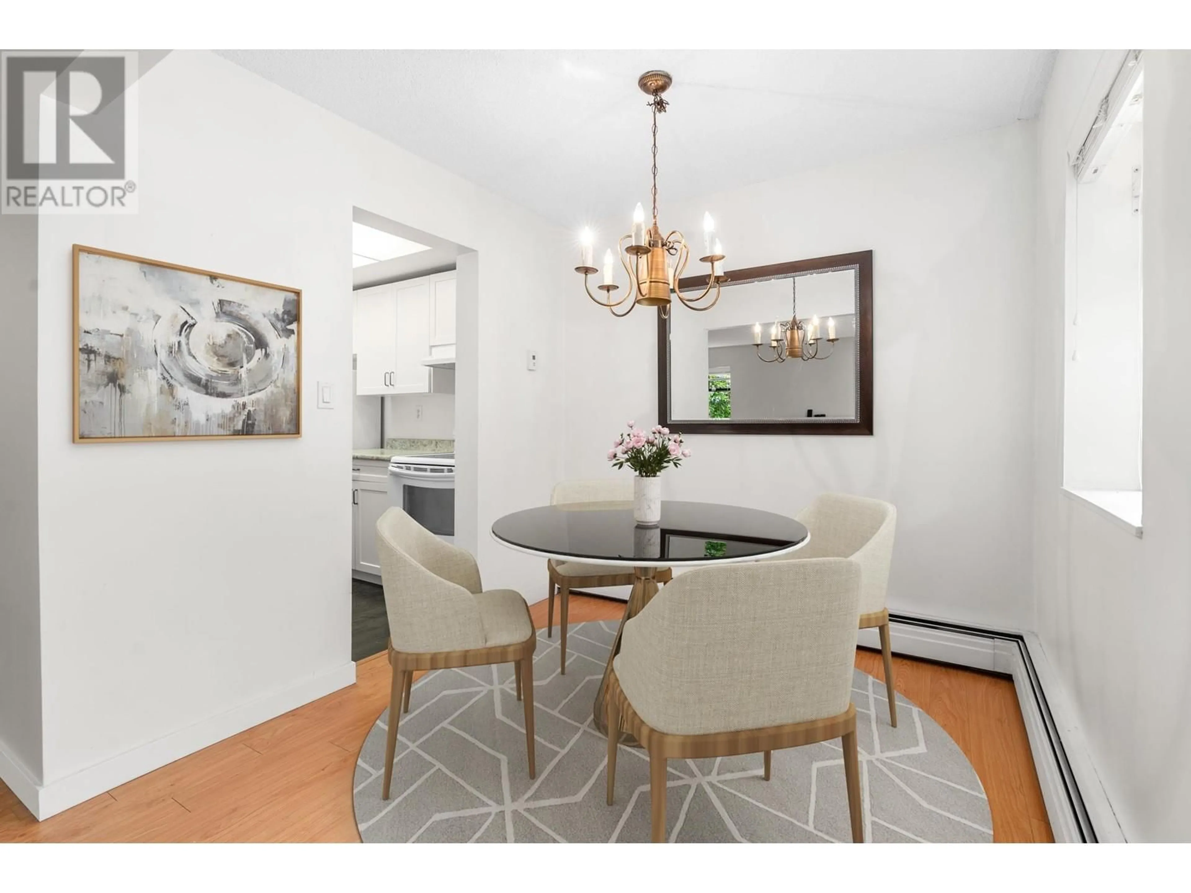 Dining room, wood floors for 203 1355 HARWOOD STREET, Vancouver British Columbia V6E3W3