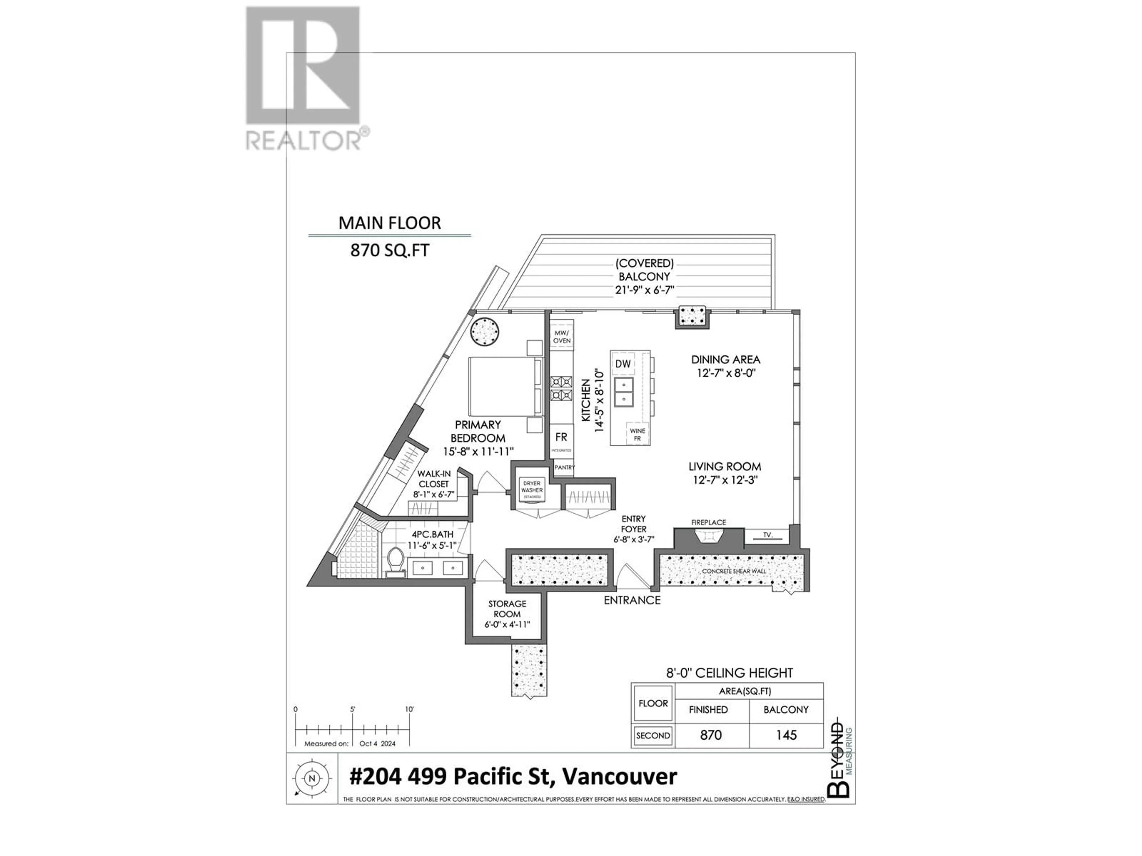 Floor plan for 204 499 PACIFIC STREET, Vancouver British Columbia V6B0N4