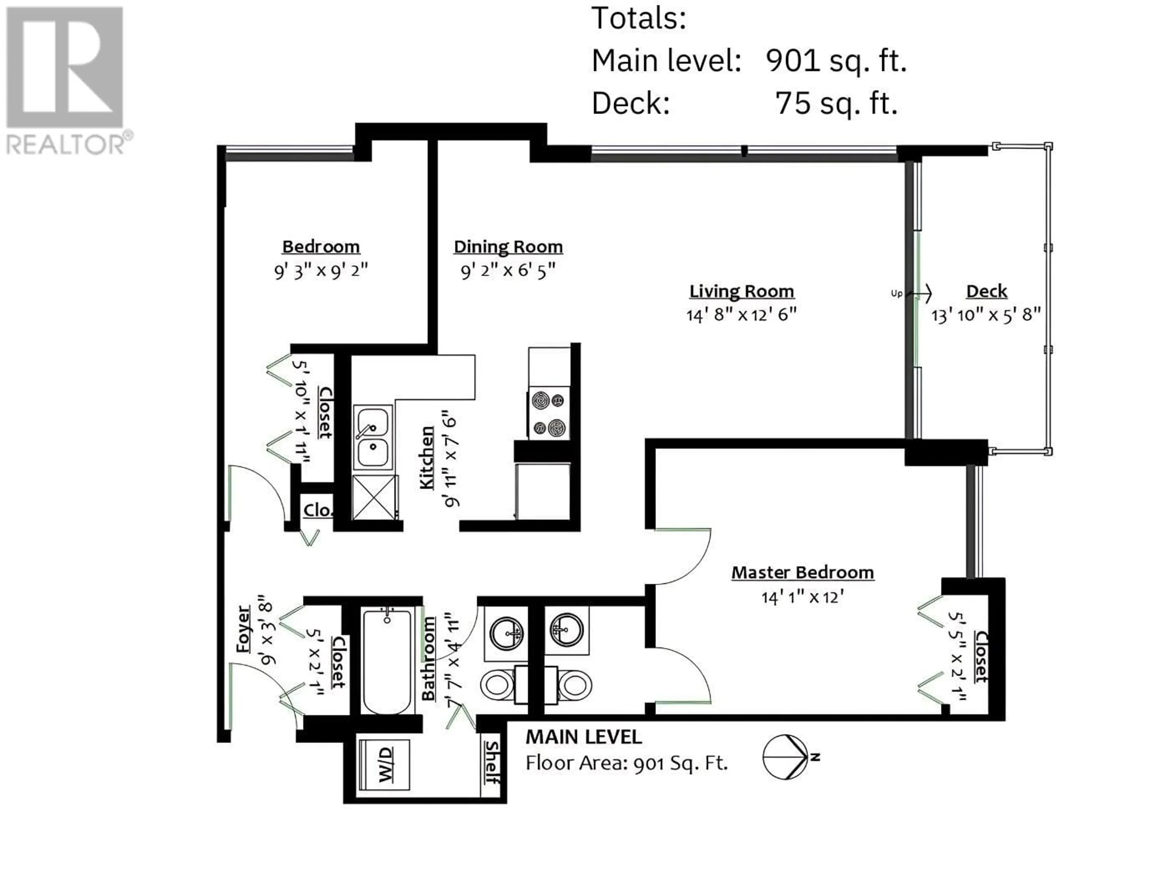 Floor plan for 1202 9521 CARDSTON COURT, Burnaby British Columbia V3N4R8