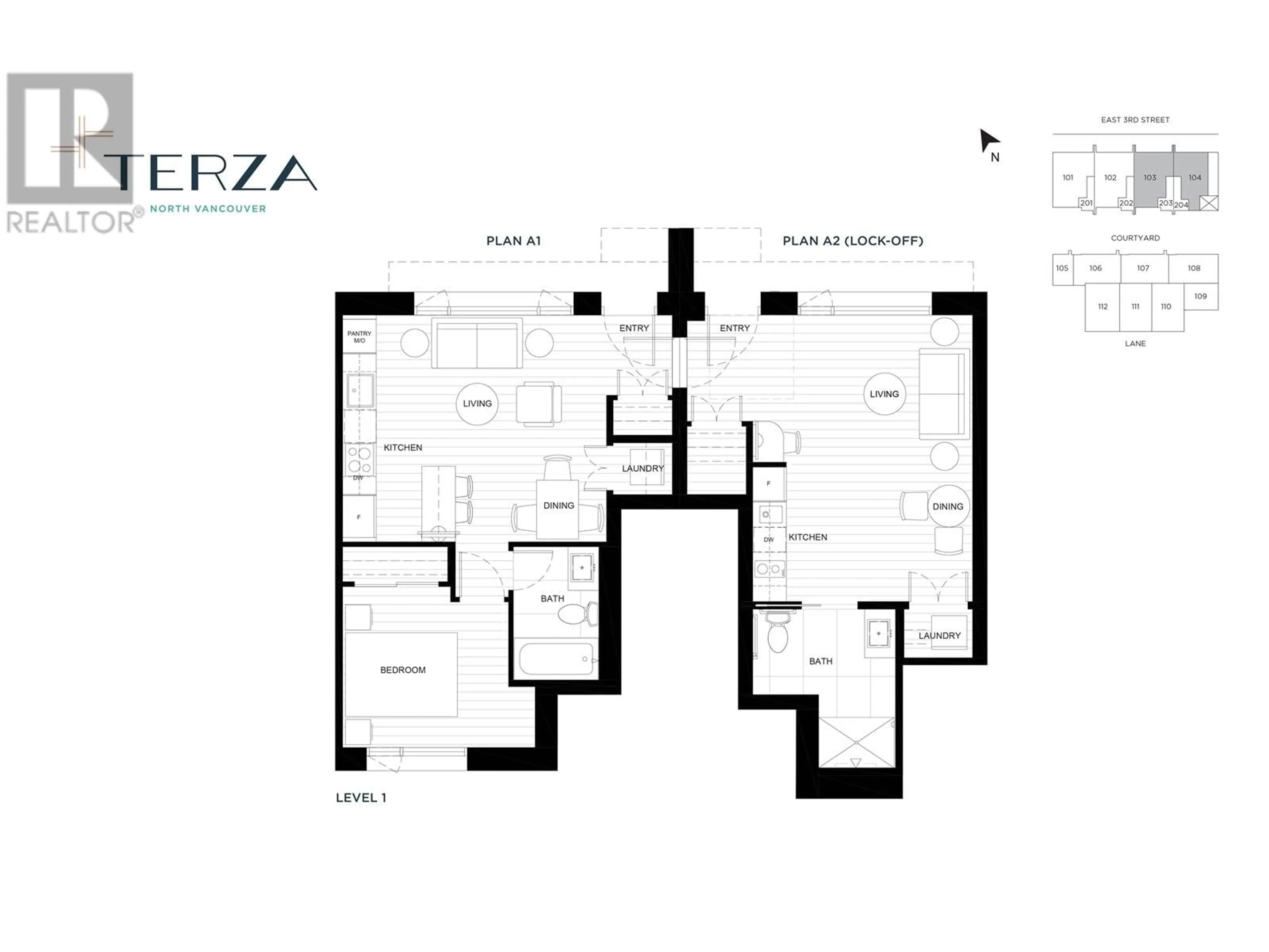 Floor plan for 103, 104 427/429 E 3RD STREET British Columbia V7L1G3