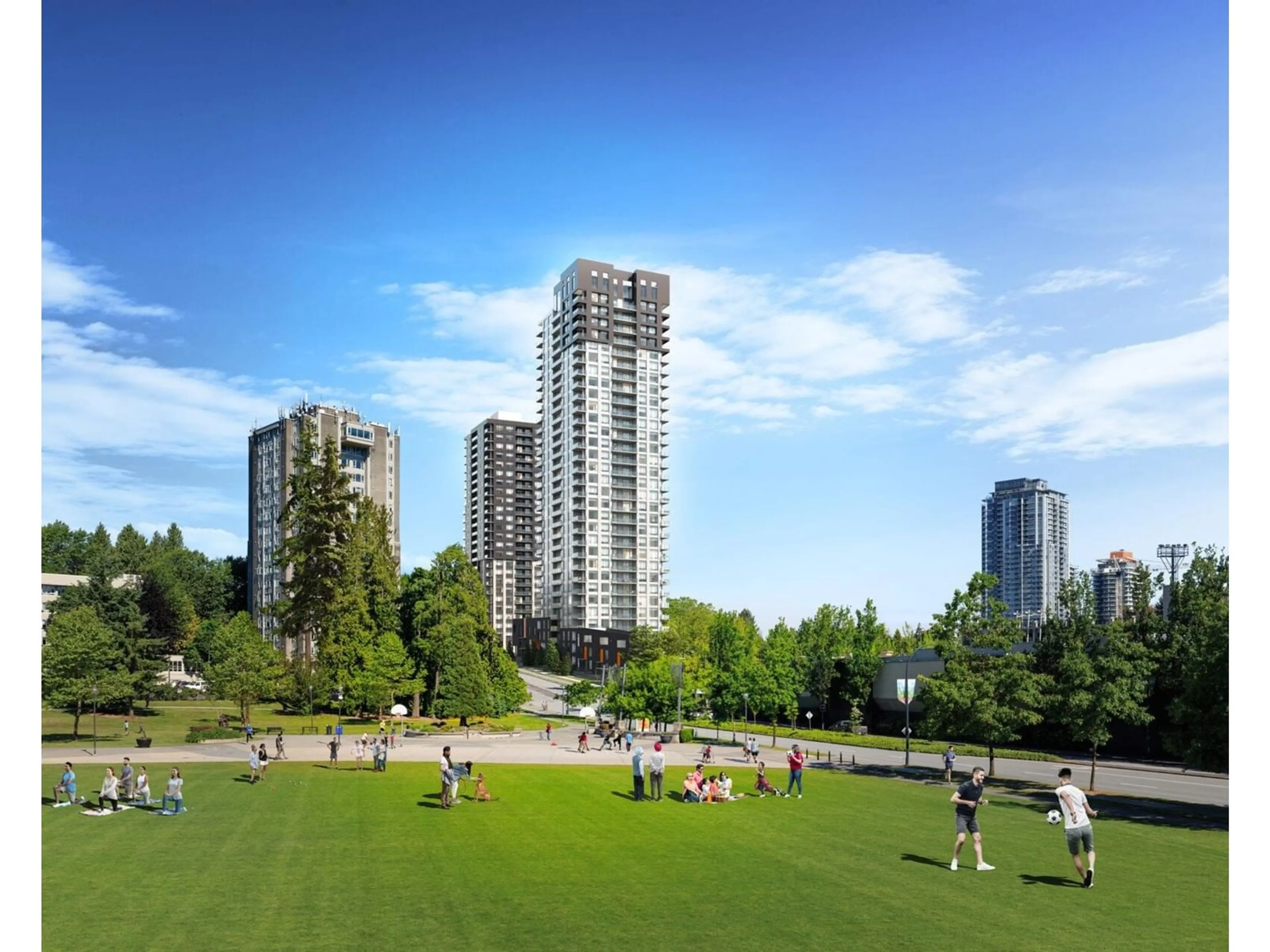 A pic from exterior of the house or condo, the view of city buildings for 1809 13387 OLD YALE ROAD, Surrey British Columbia V3T5A2