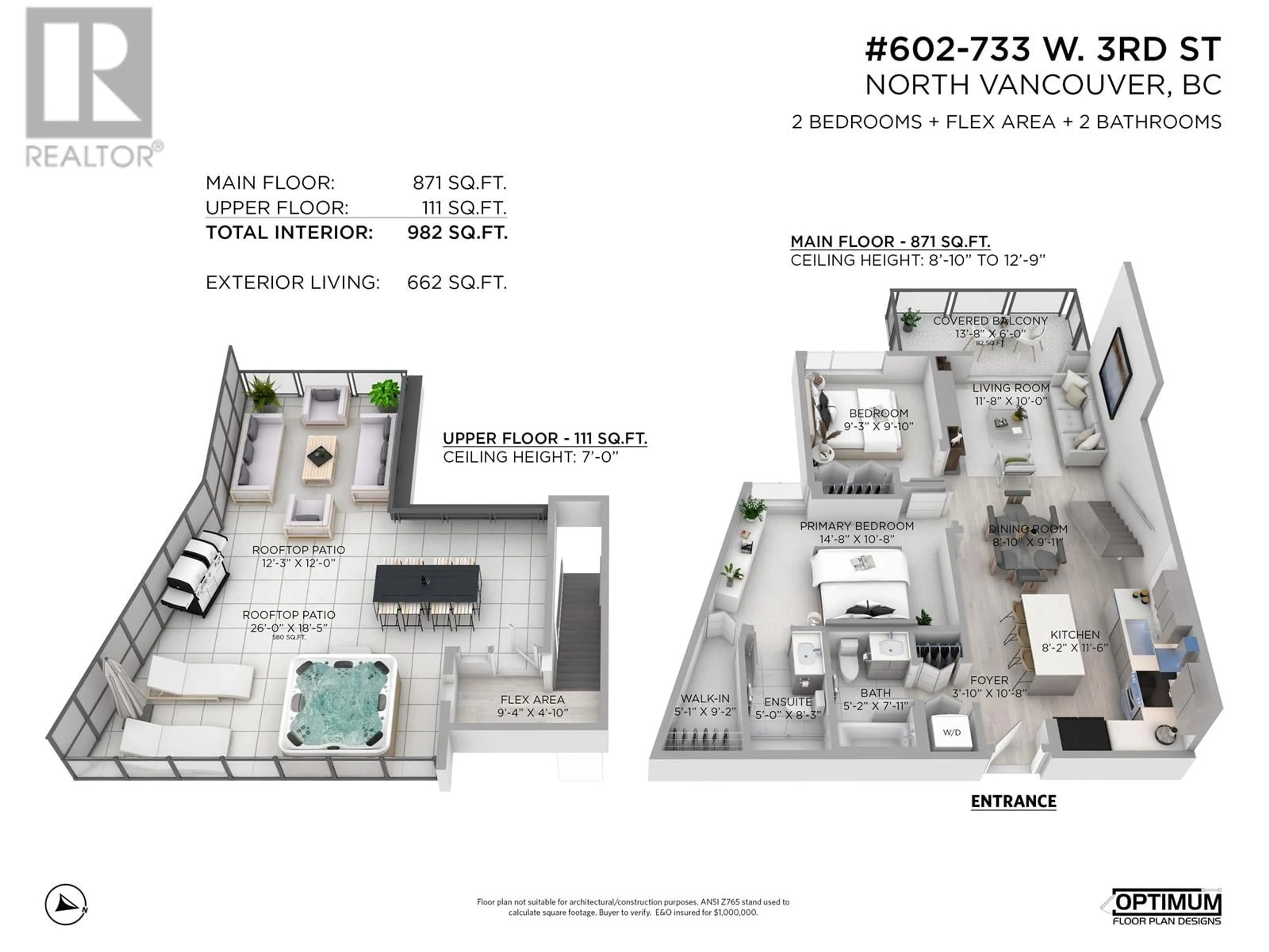 Floor plan for 602 733 W 3RD STREET, North Vancouver British Columbia V7M0C8