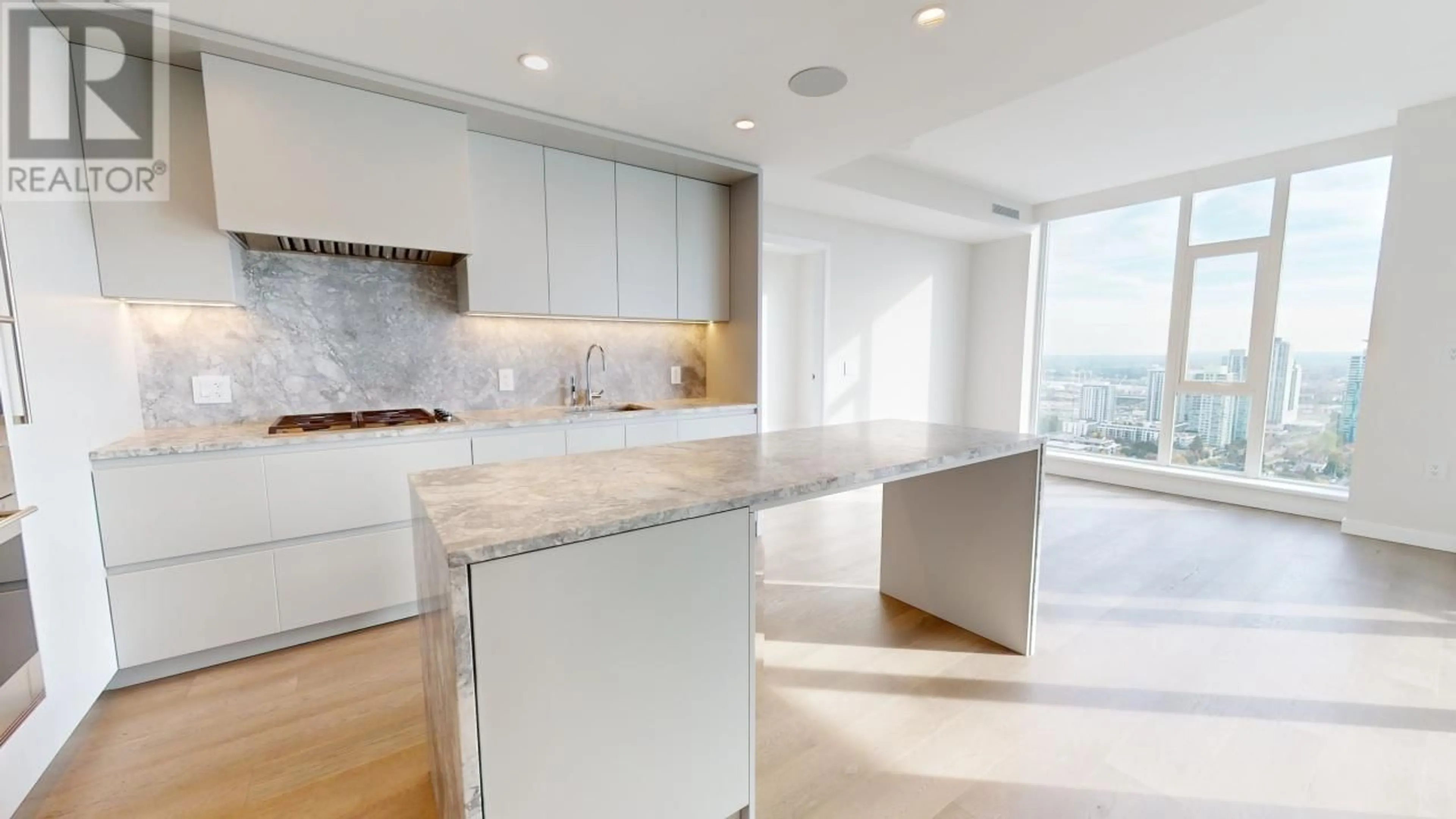 Contemporary kitchen, wood floors for 2104 7418 PAULSON STREET, Vancouver British Columbia V6P0K2