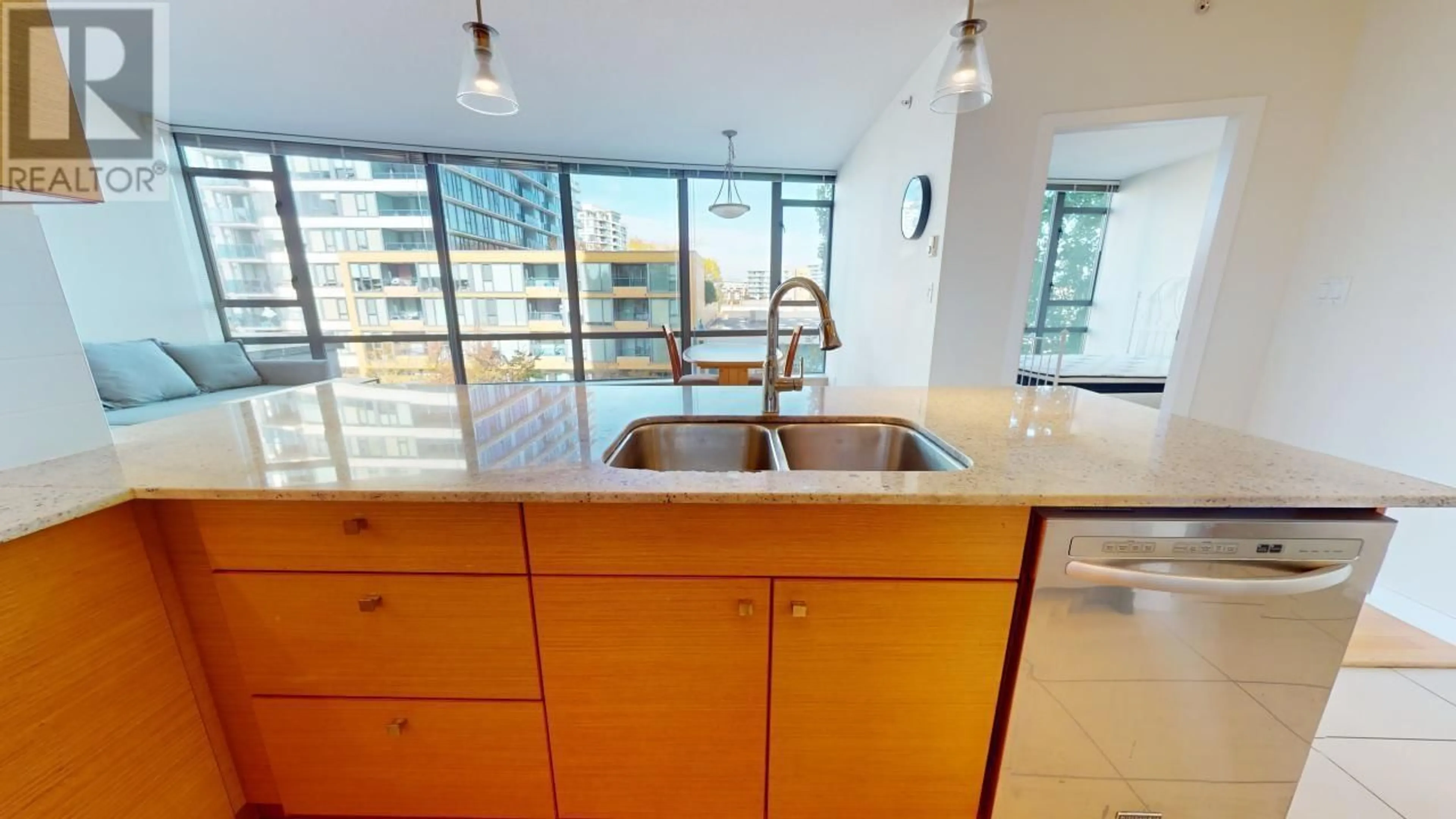 Standard kitchen, wood floors for 503 7362 ELMBRIDGE WAY, Richmond British Columbia V6X0A6