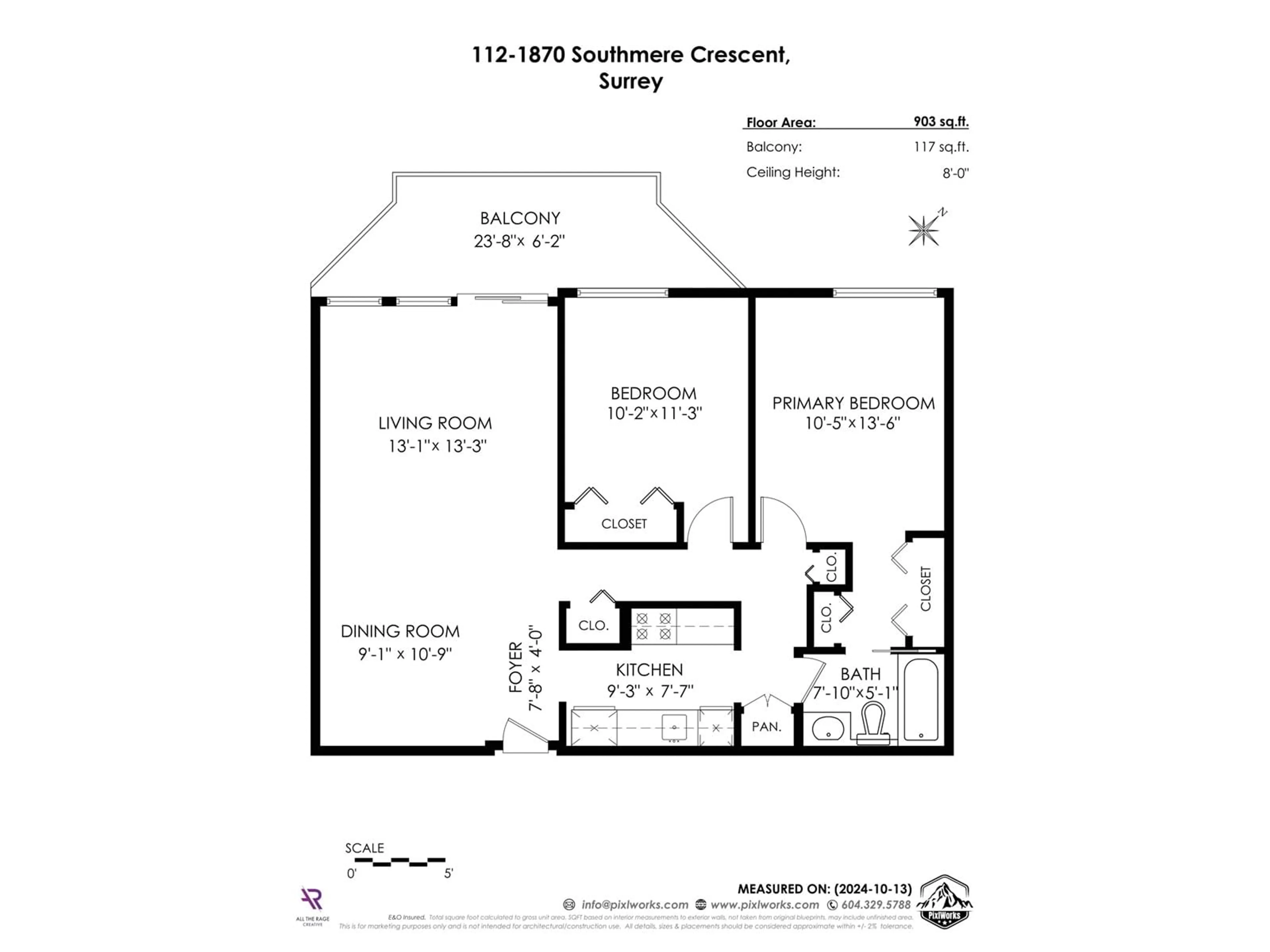 Floor plan for 112 1870 E SOUTHMERE CRESCENT, Surrey British Columbia V4A7A3