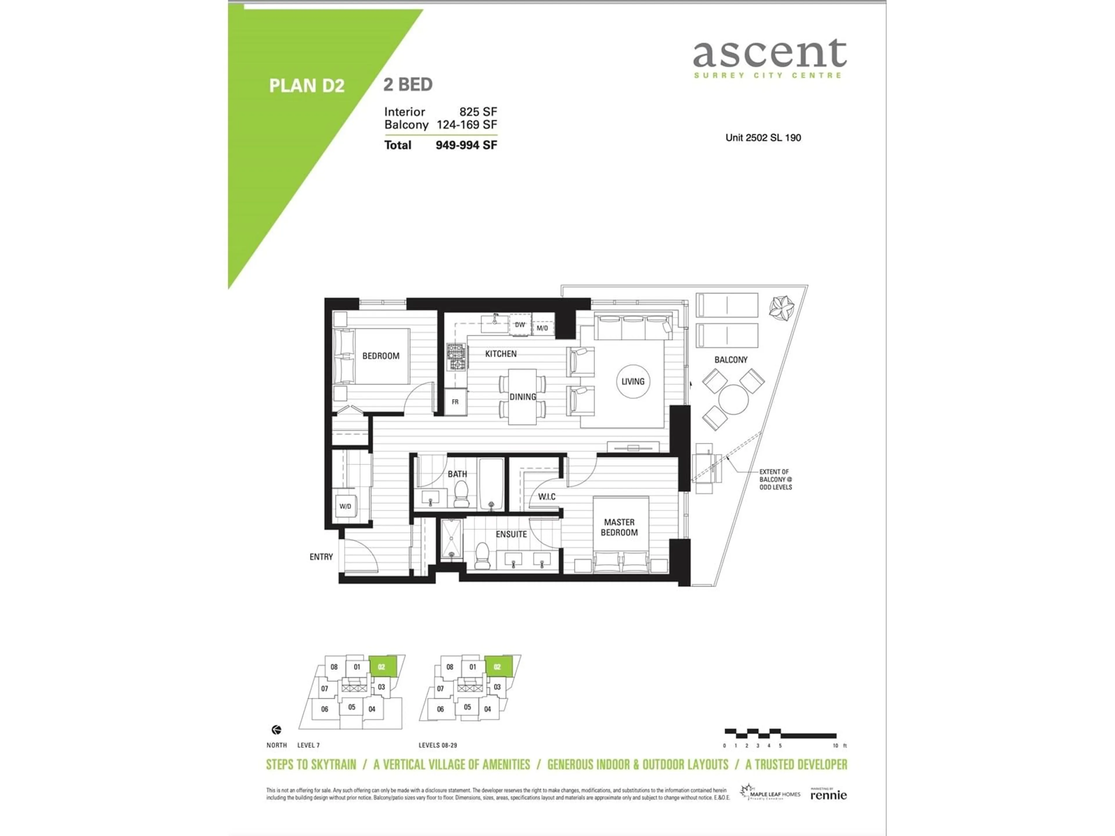 Floor plan for 2502 10428 WHALLEY BOULEVARD, Surrey British Columbia V0V0V0