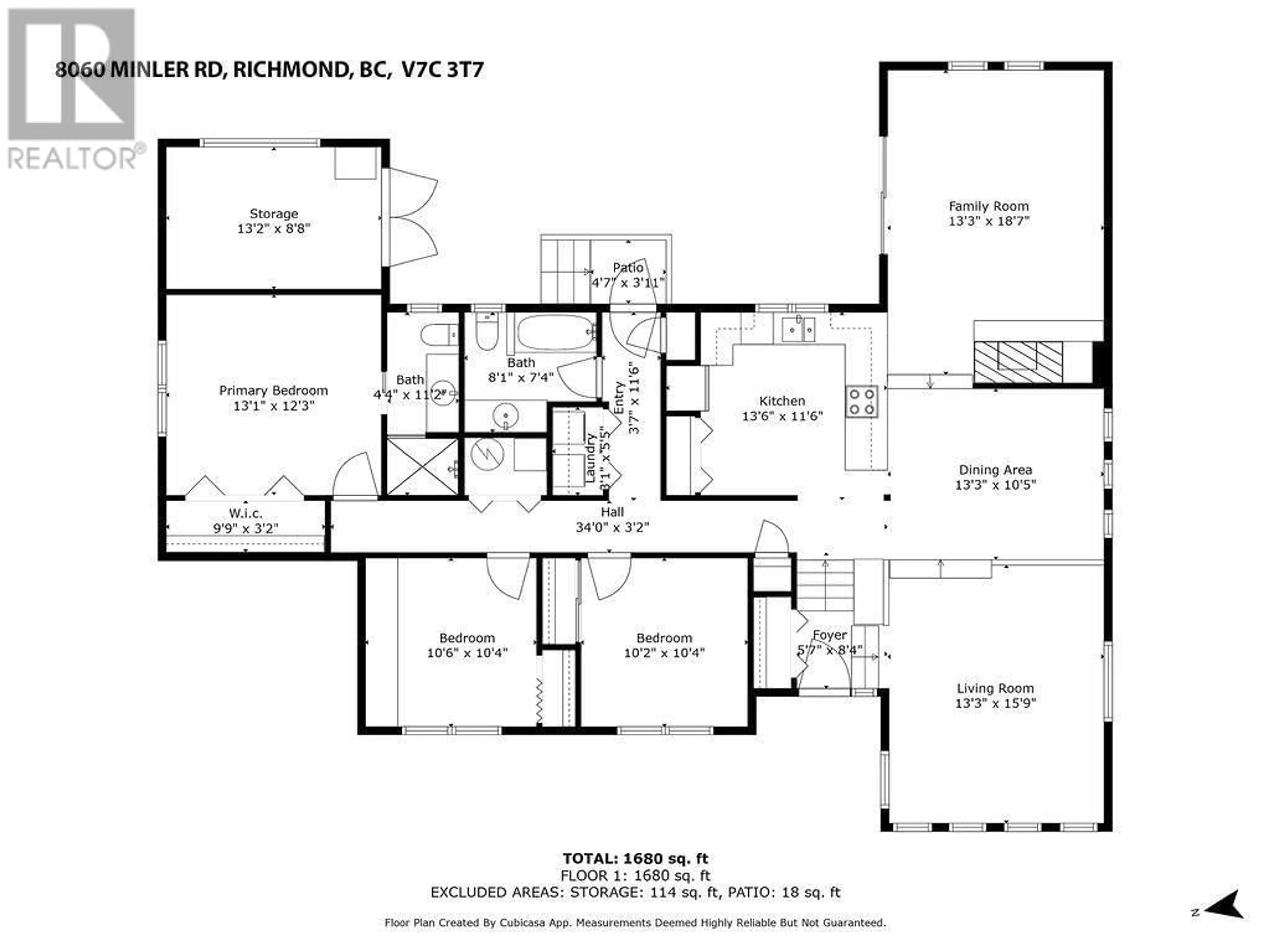 Floor plan for 8060 MINLER ROAD, Richmond British Columbia V7C3T7