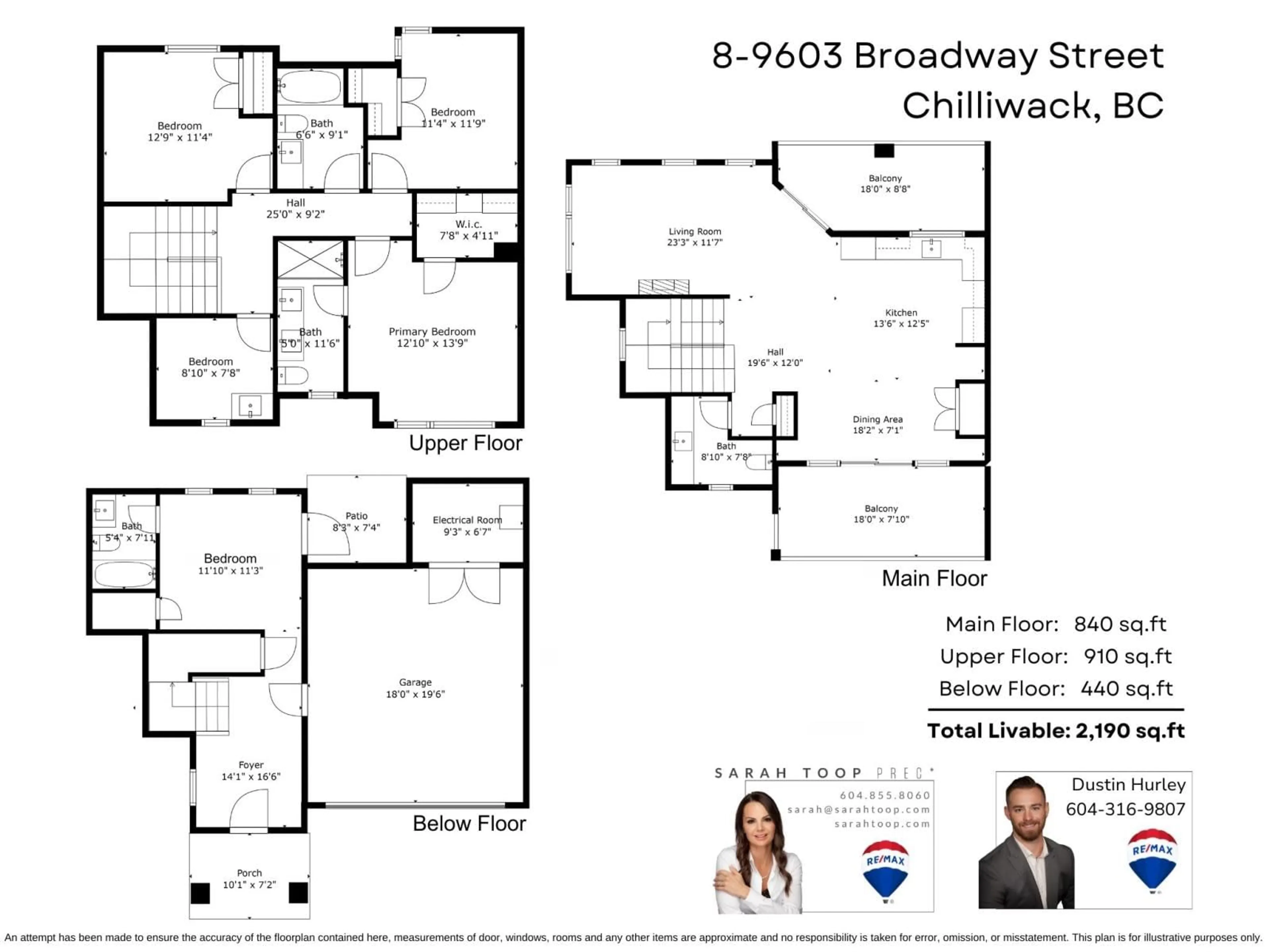 Floor plan for 8 9603 BROADWAY STREET, Chilliwack British Columbia V2P5T7