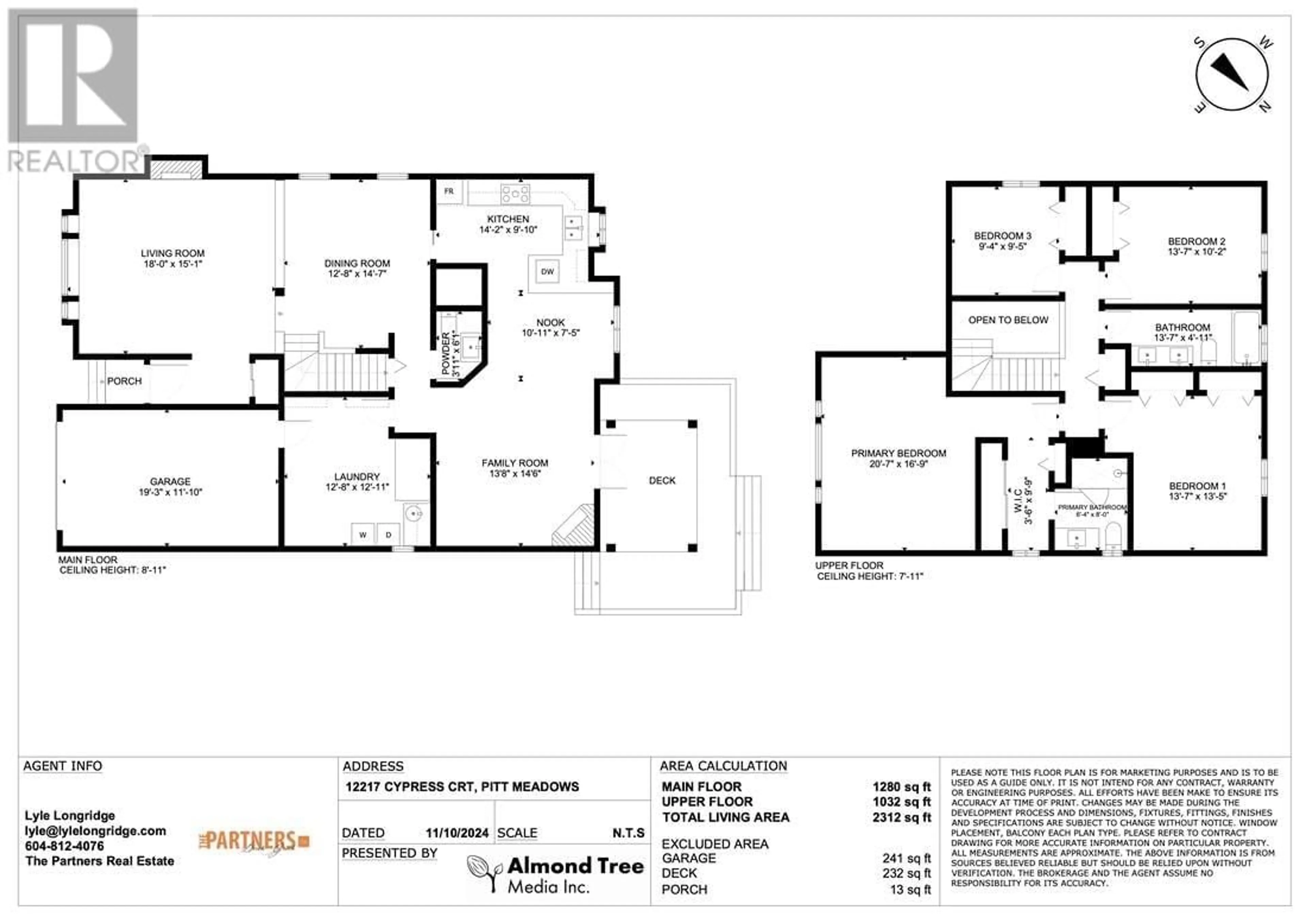 Floor plan for 12217 CYPRESS COURT, Pitt Meadows British Columbia V3Y2C9