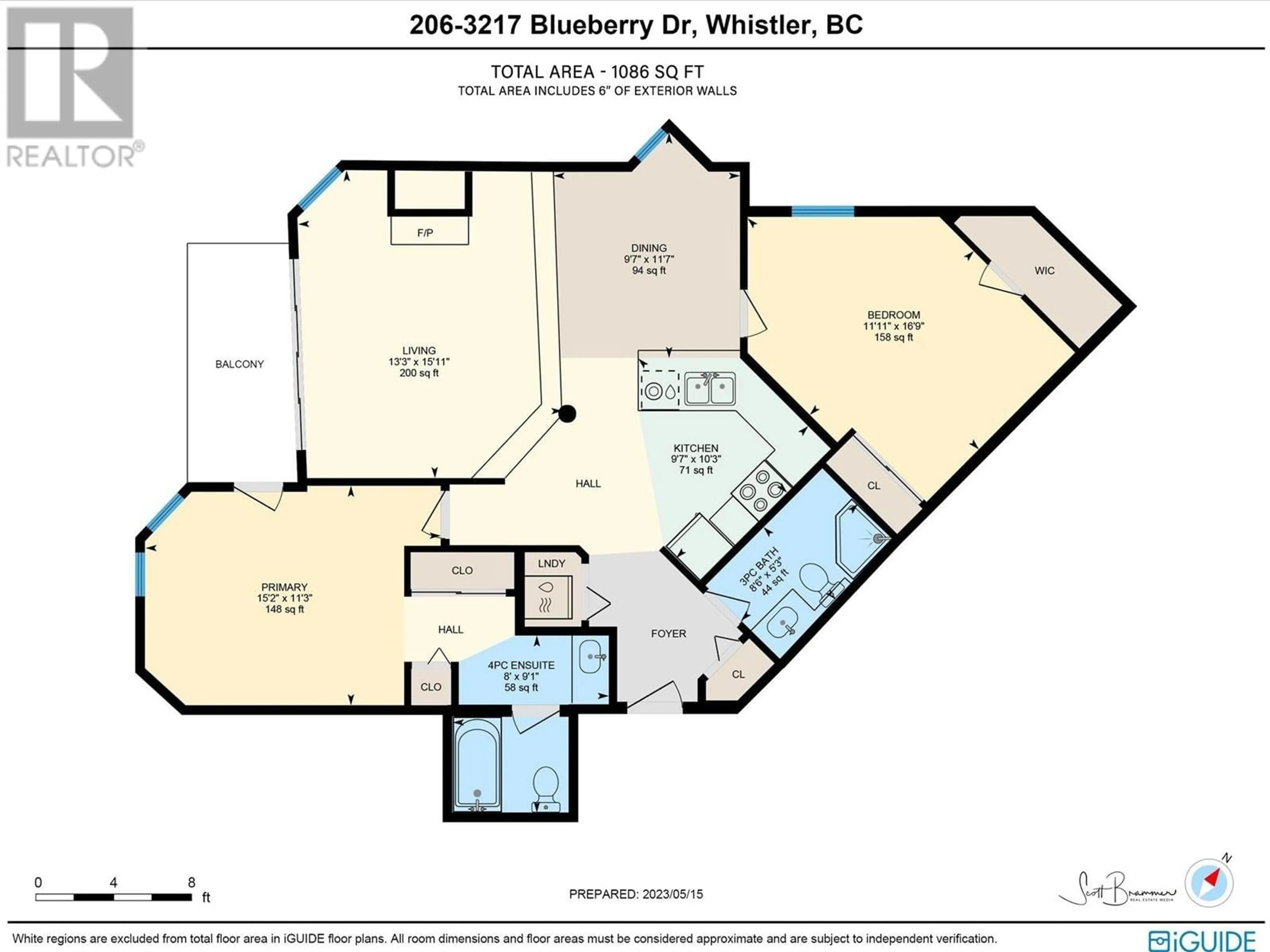 Floor plan for 206 - 3217 BLUEBERRY DRIVE, Whistler British Columbia V8E0B8