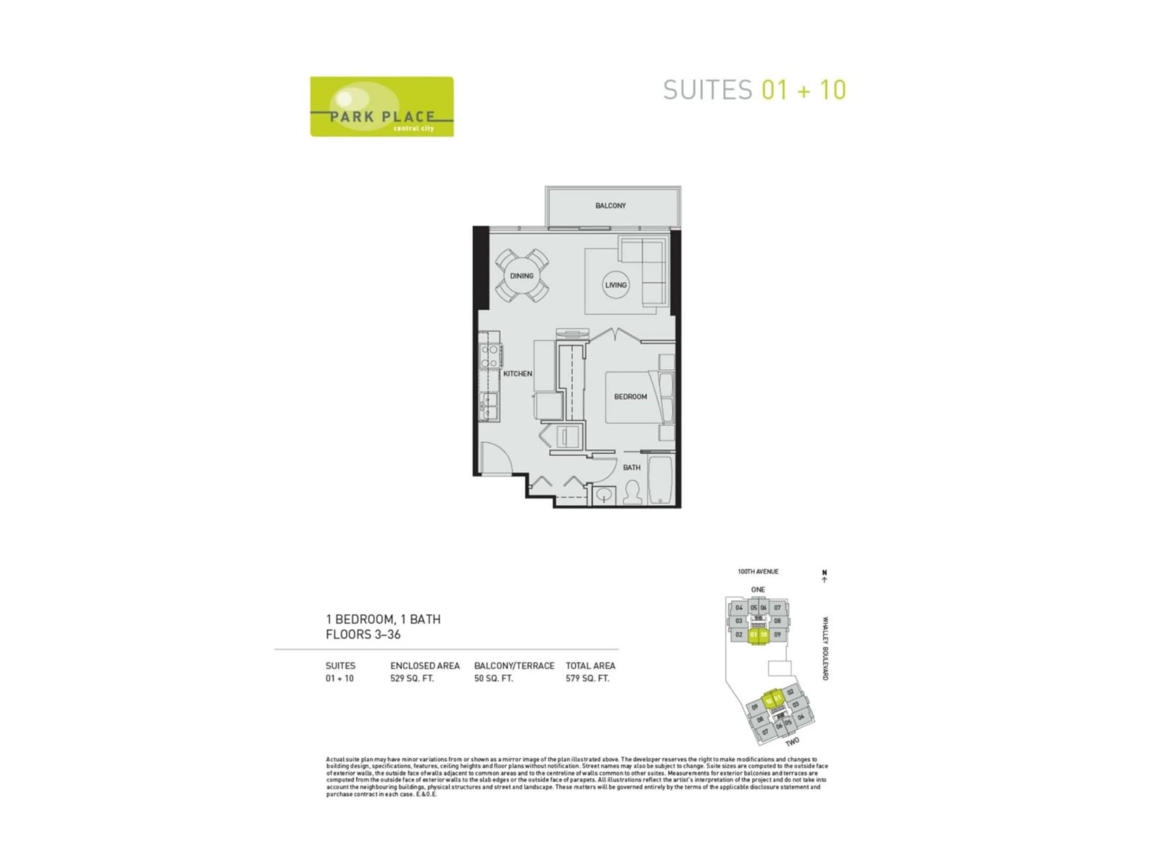 Floor plan for 2401 13688 100 AVENUE, Surrey British Columbia V3T0G5