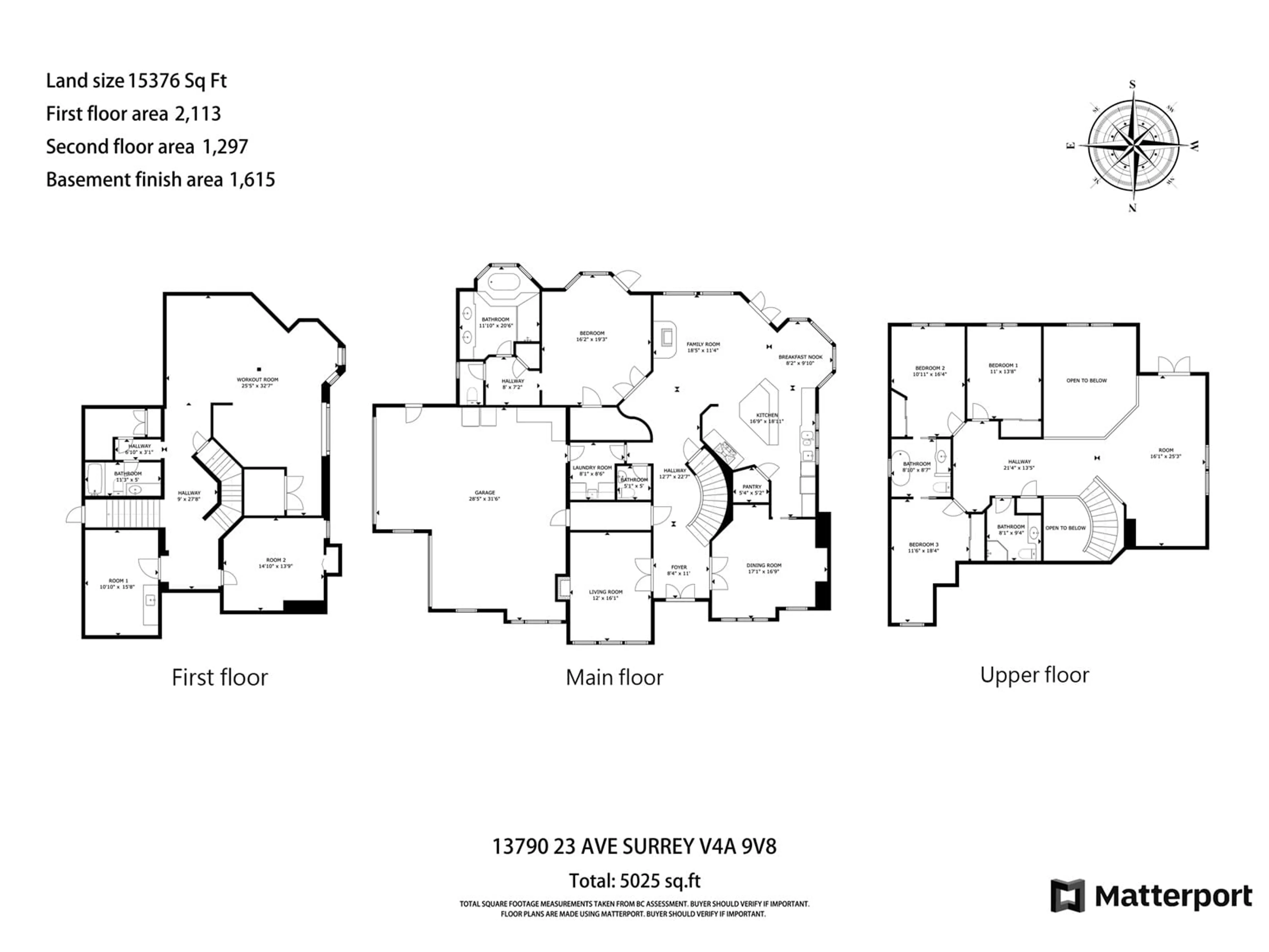 Floor plan for 13790 23 AVENUE, Surrey British Columbia V4A9V8